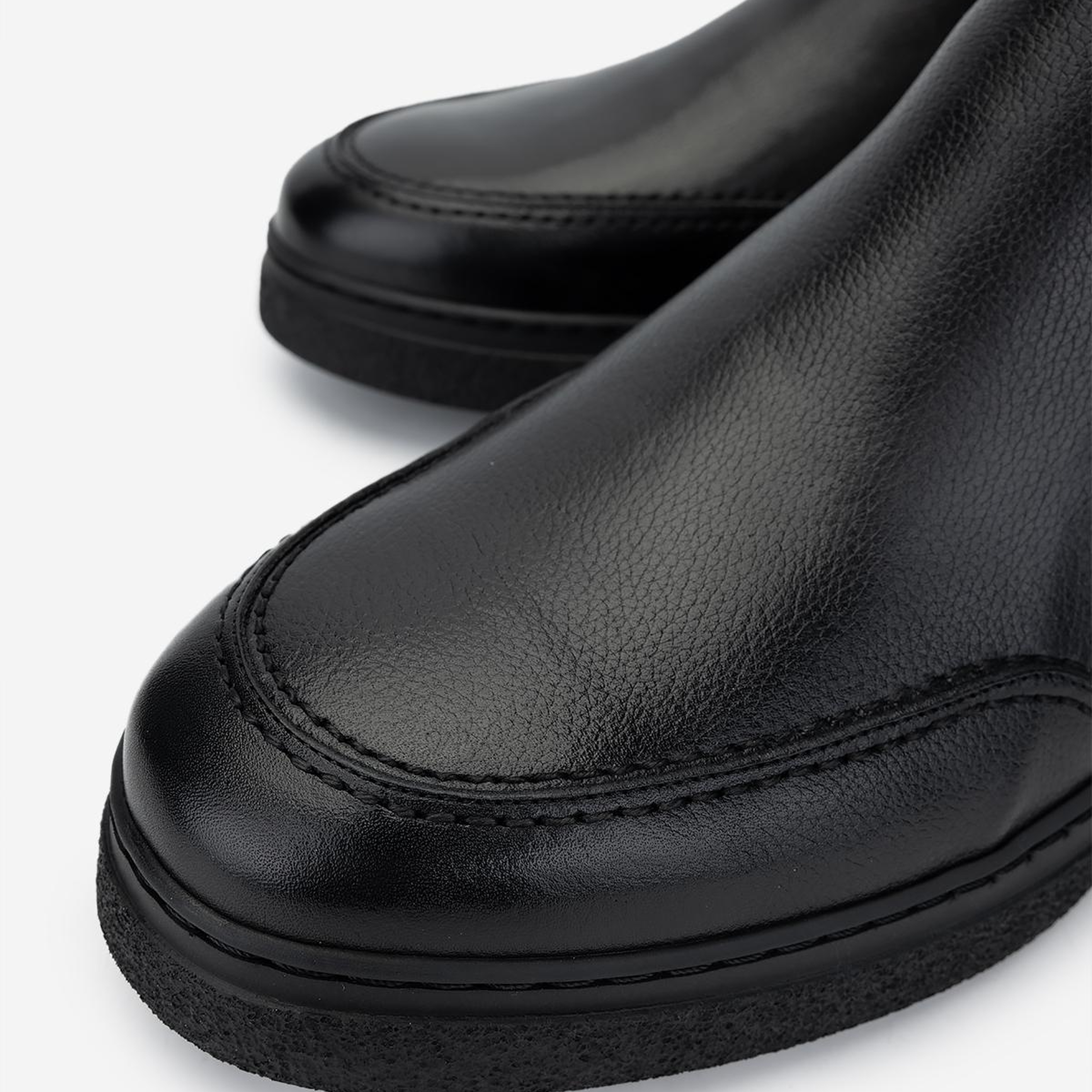 Valmenti Erkek Hakiki Deri Siyah Casual Bot