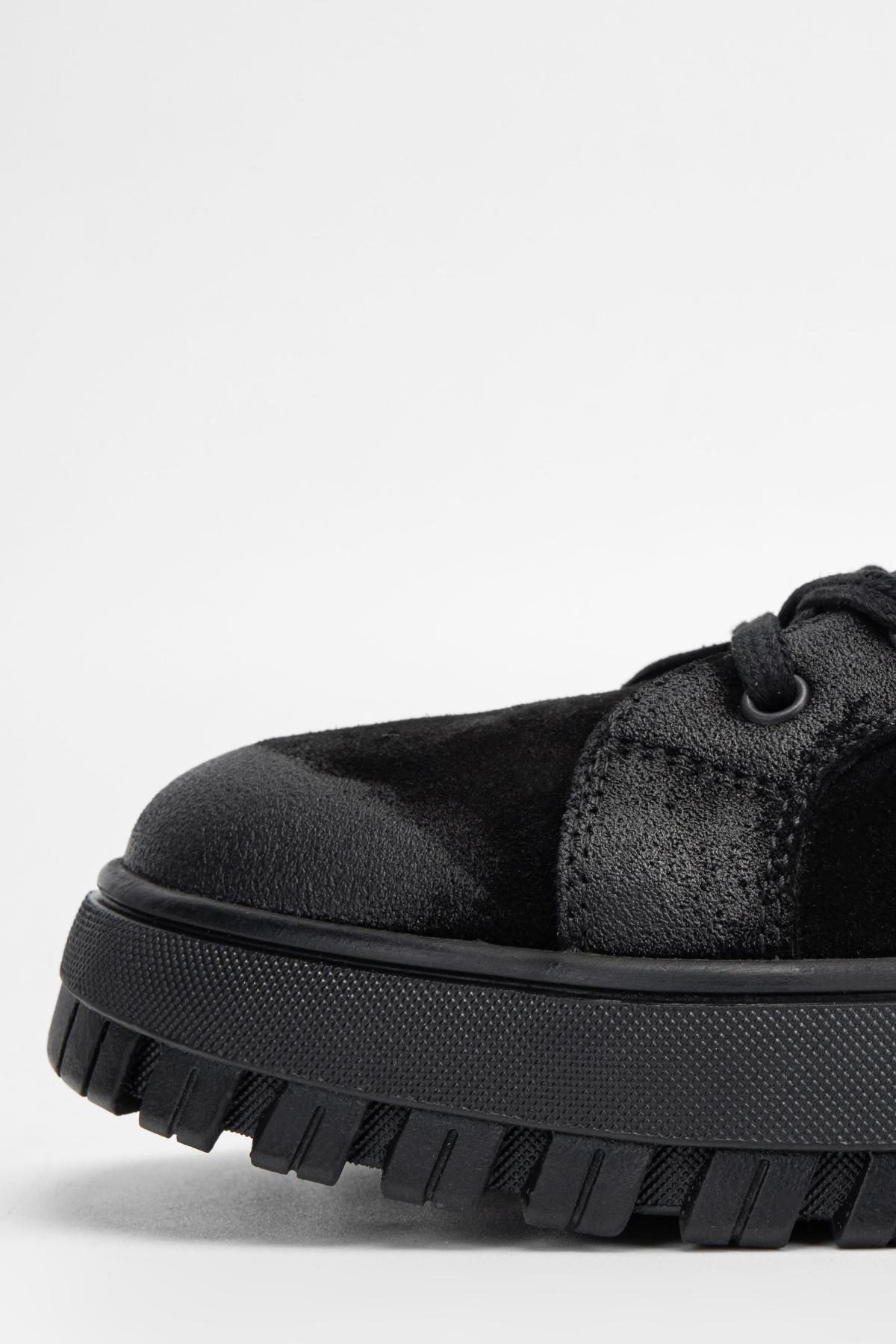 Valmenti Erkek Hakiki Deri Siyah Casual Bot