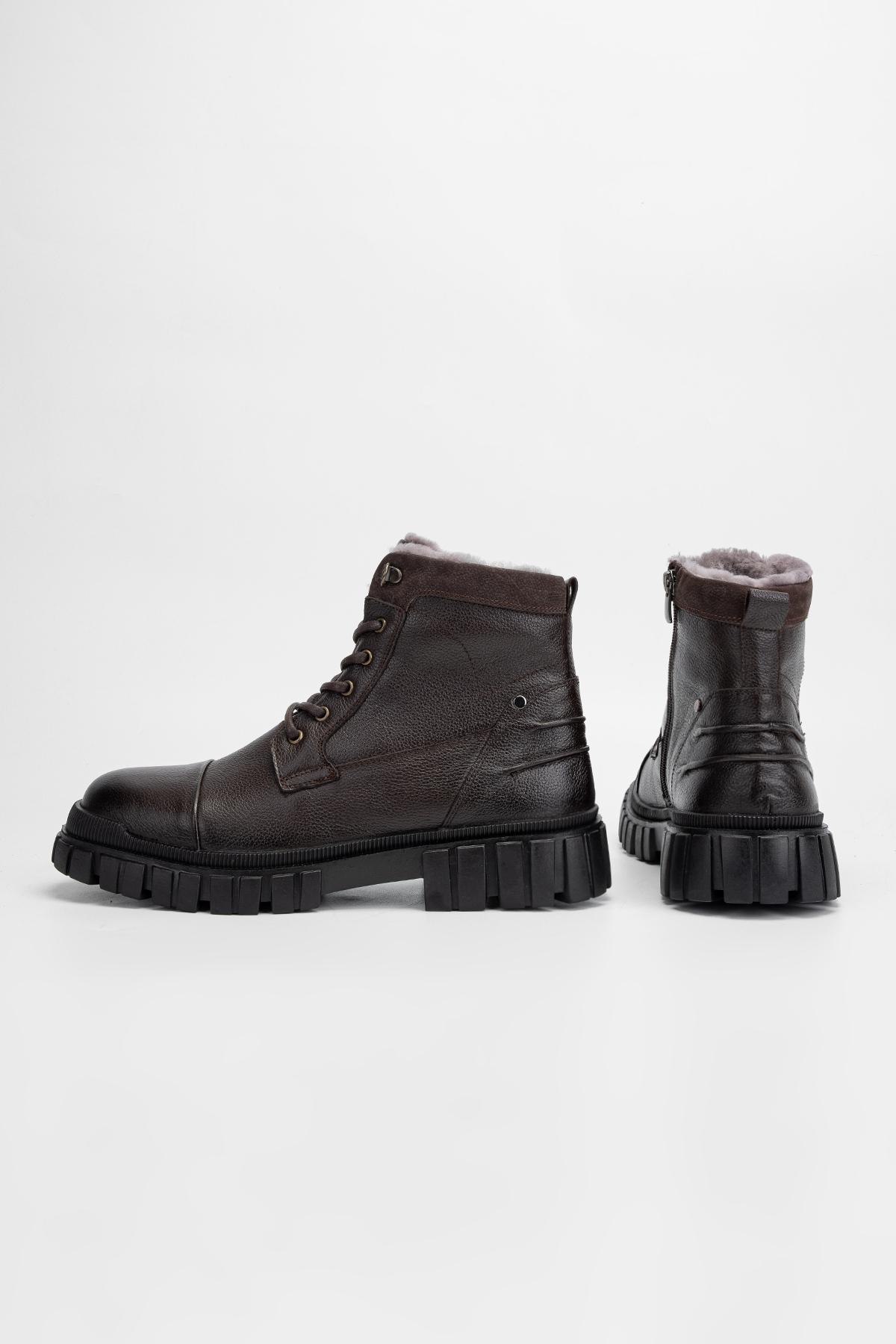 Valmenti Erkek Hakiki Deri Kahverengi POSTAL Bot