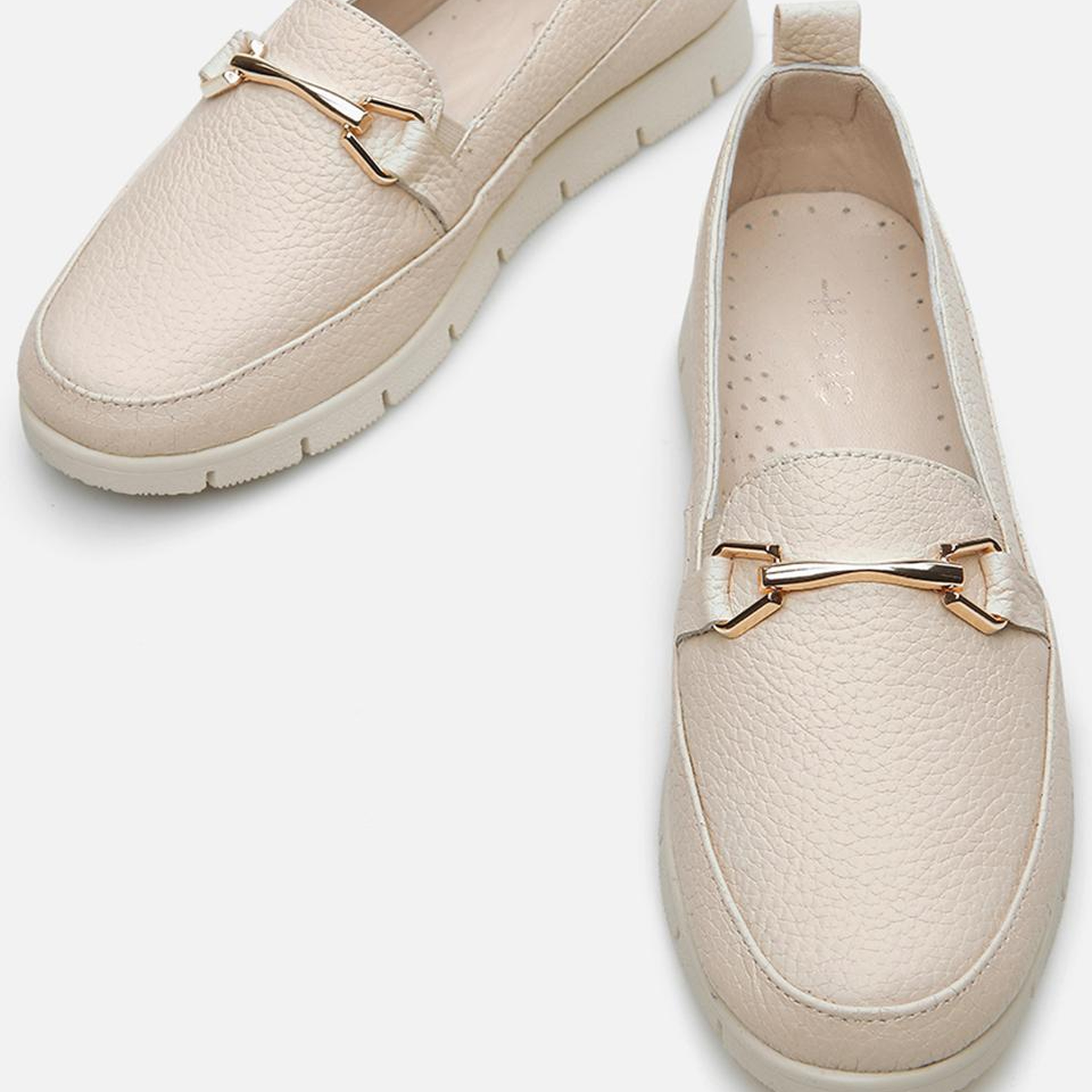 Kadın Deri Bej Loafer