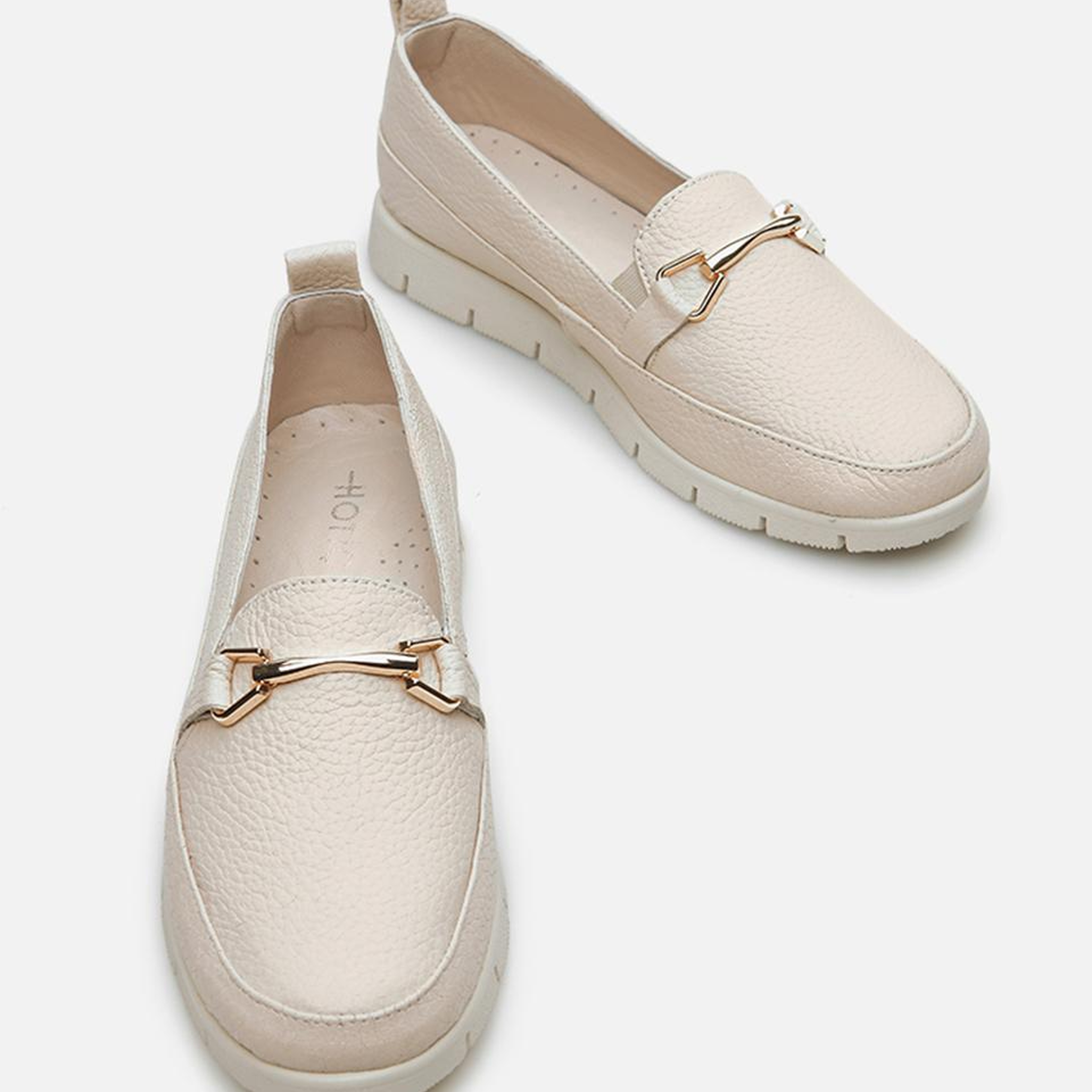 Kadın Deri Bej Loafer