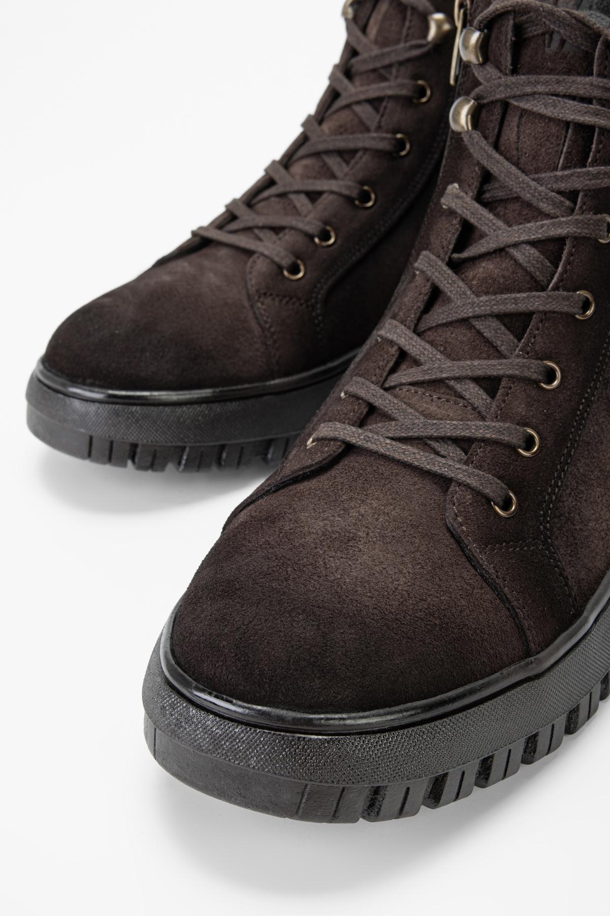 Valmenti Erkek Hakiki Deri Kahverengi Casual Bot