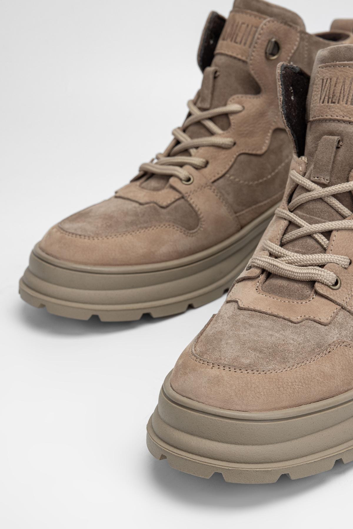 Valmenti Erkek Hakiki Deri Vizon Nubuk Casual Bot