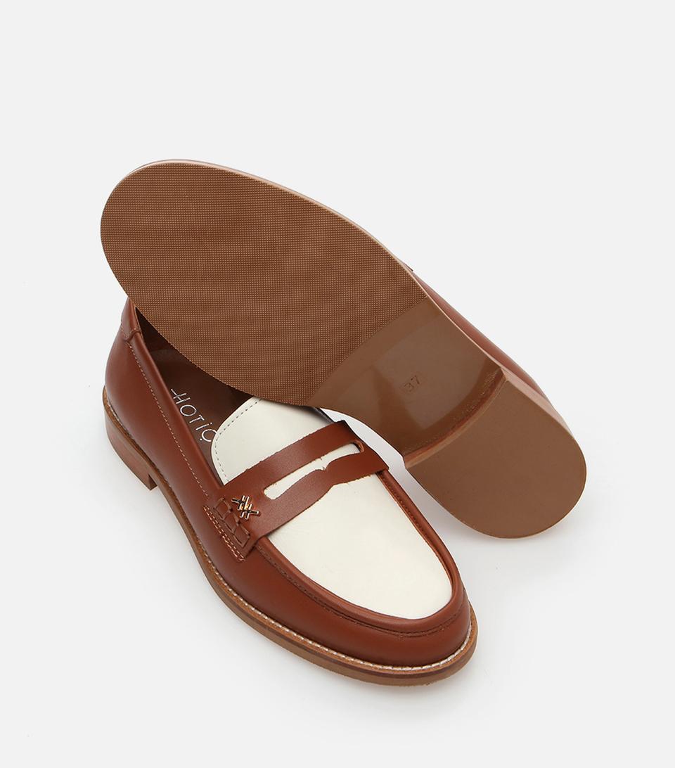 Kadın Deri Taba Loafer