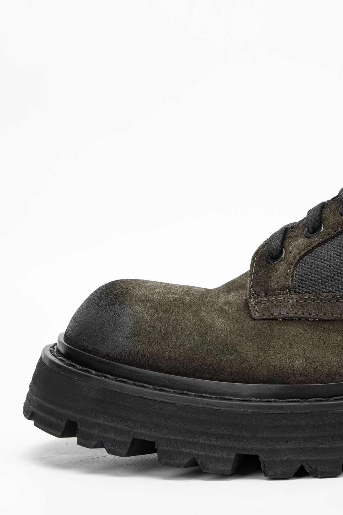 Valmenti Erkek Hakiki Deri Haki Süet Casual Bot