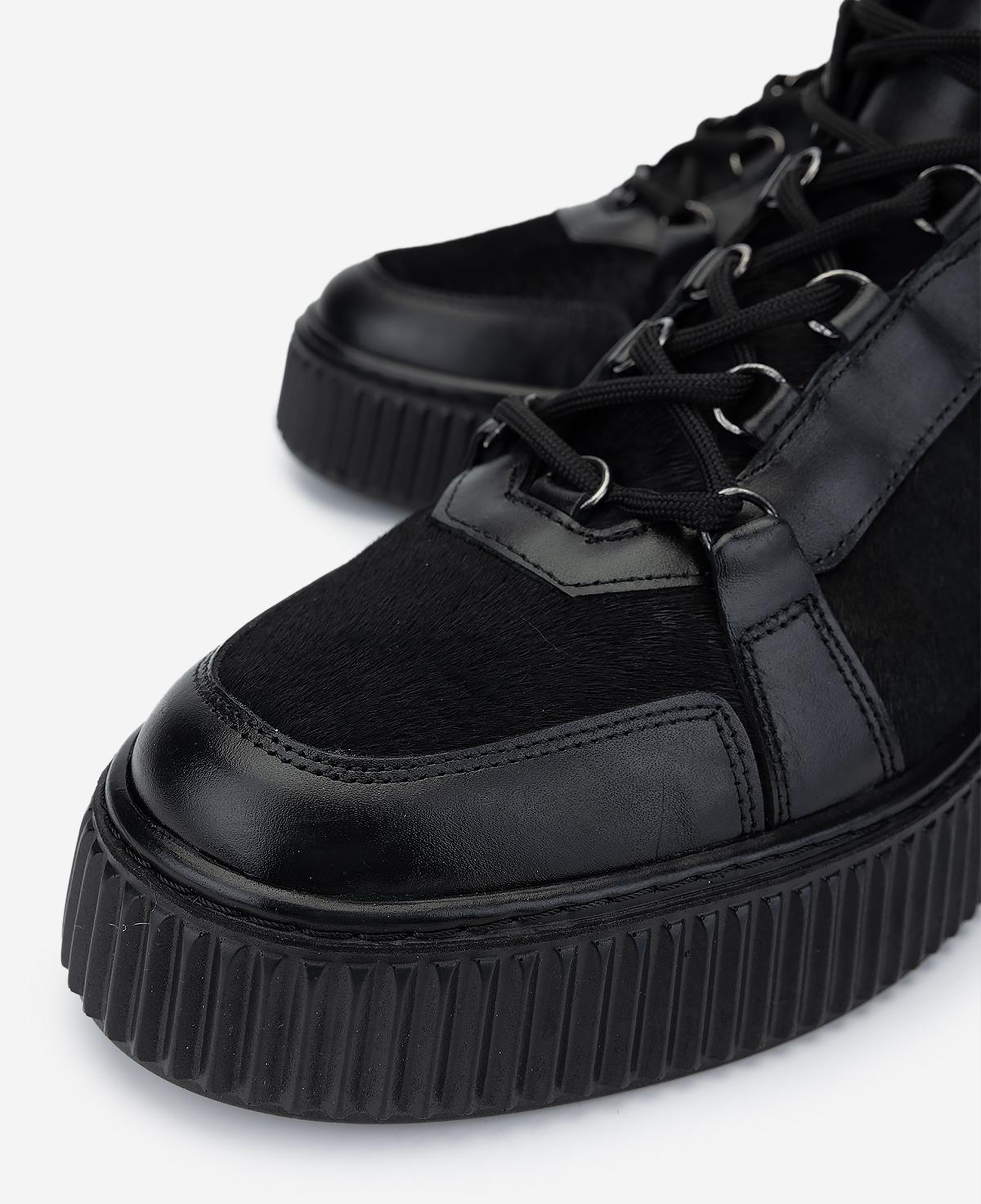 Valmenti Erkek Hakiki Deri Siyah Casual Bot