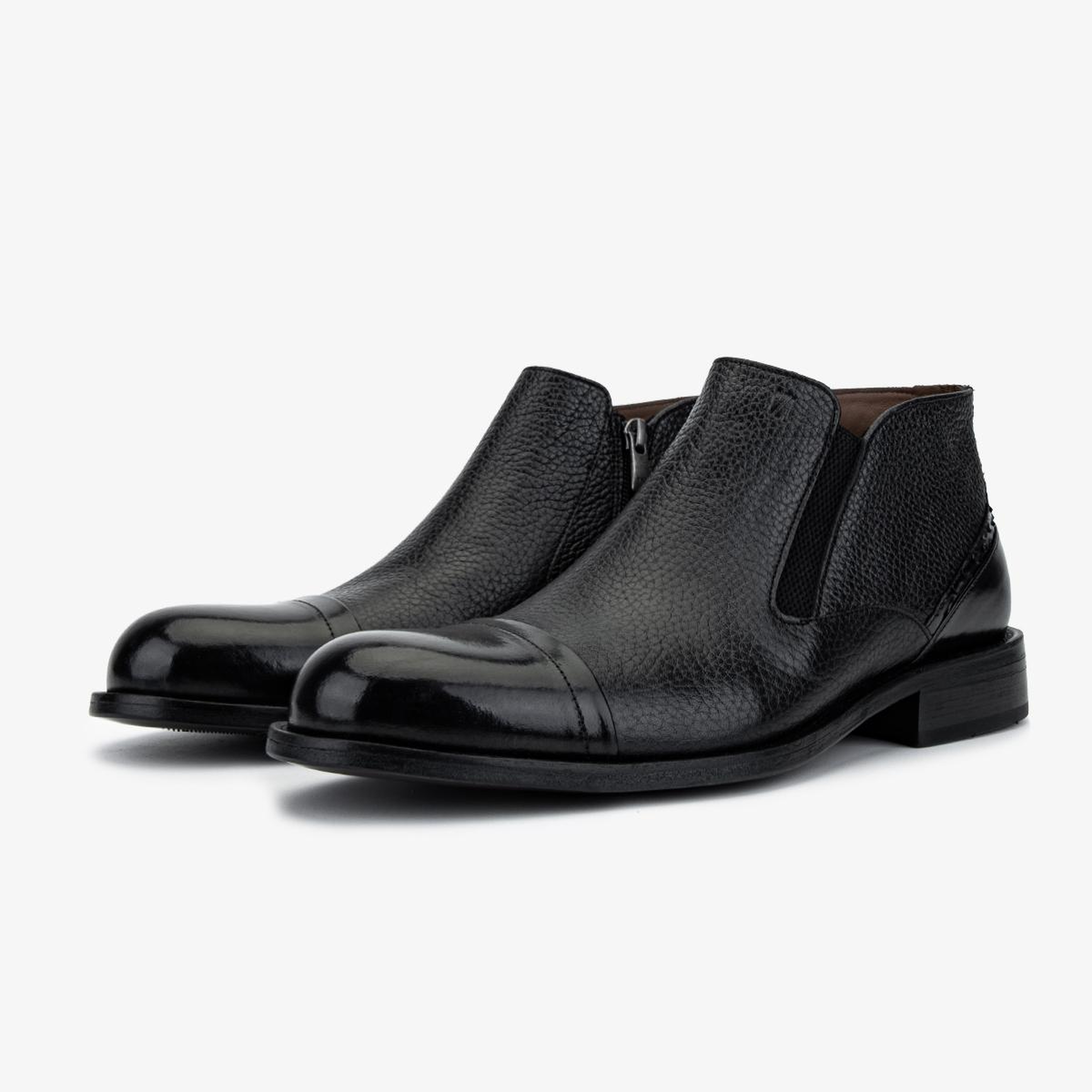 Valmenti Erkek Hakiki Deri Siyah Klasik Bot