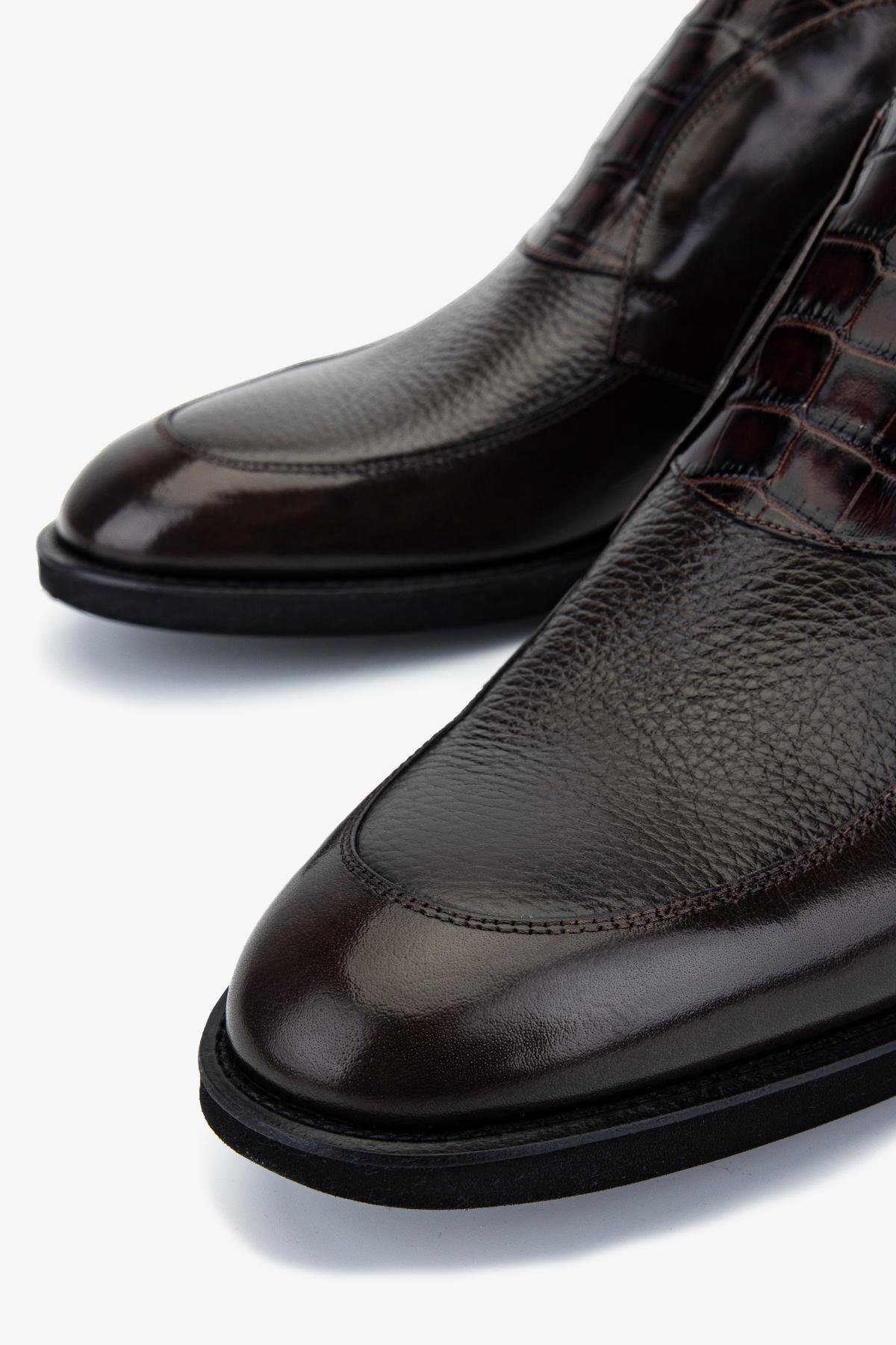 Valmenti Erkek Hakiki Deri Kahverengi Klasik Bot