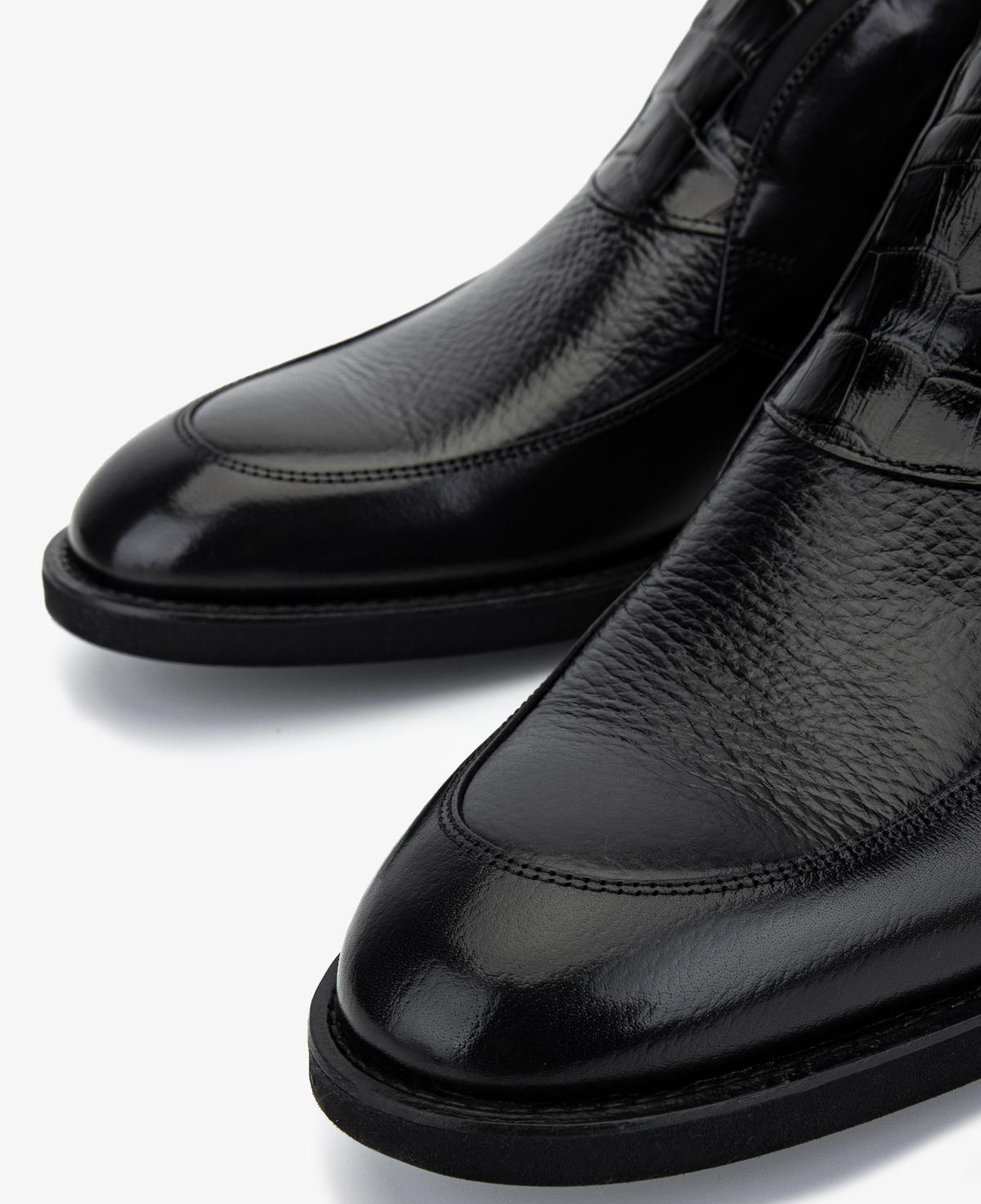 Valmenti Erkek Hakiki Deri Siyah Klasik Bot