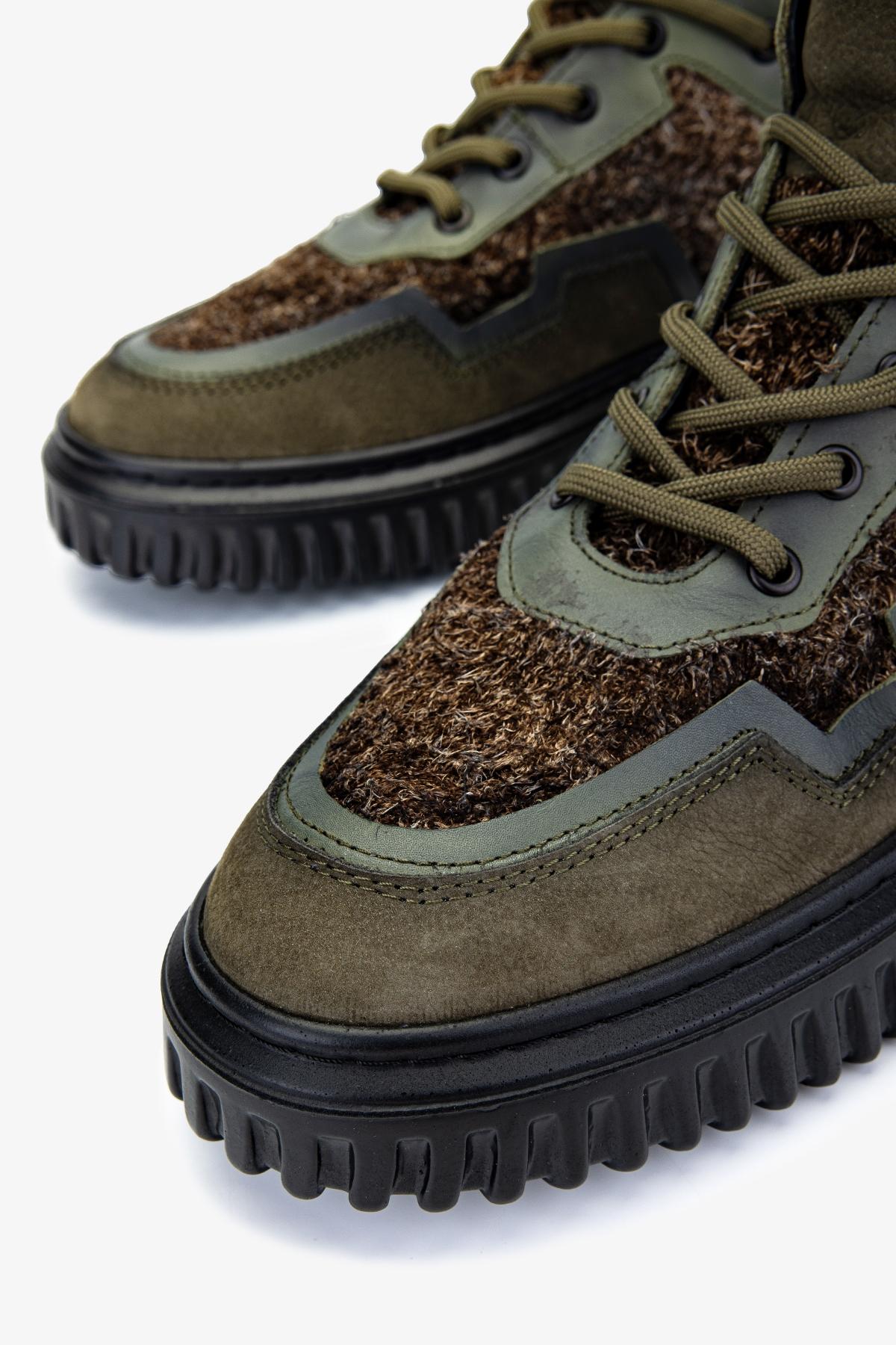 Valmenti Erkek Hakiki Deri Haki Casual Bot