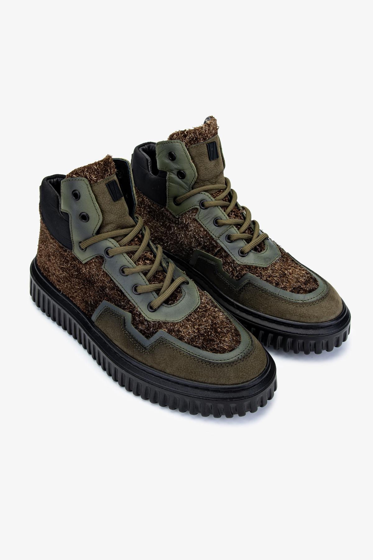 Valmenti Erkek Hakiki Deri Haki Casual Bot