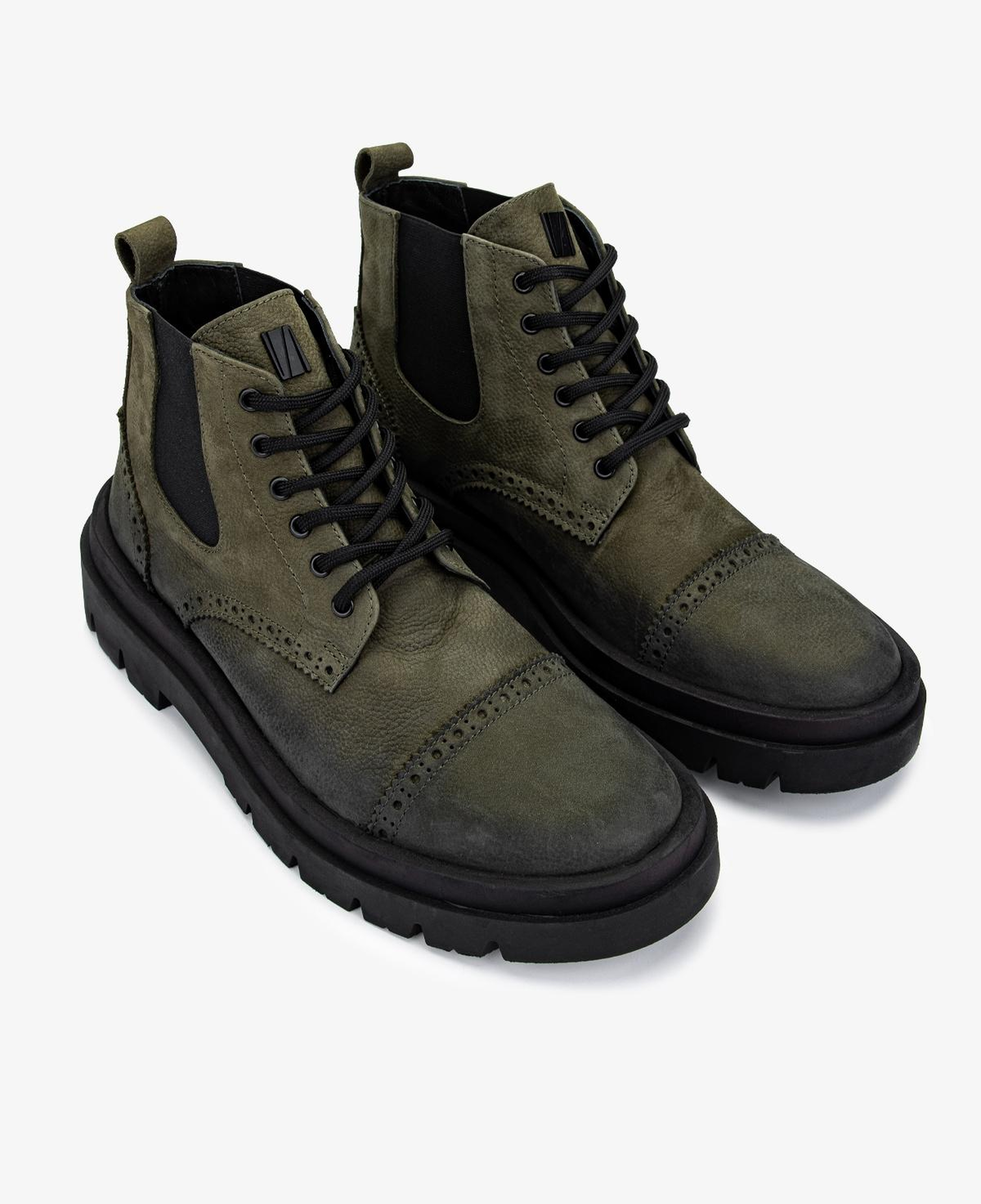 Valmenti Erkek Hakiki Deri Haki Casual Bot