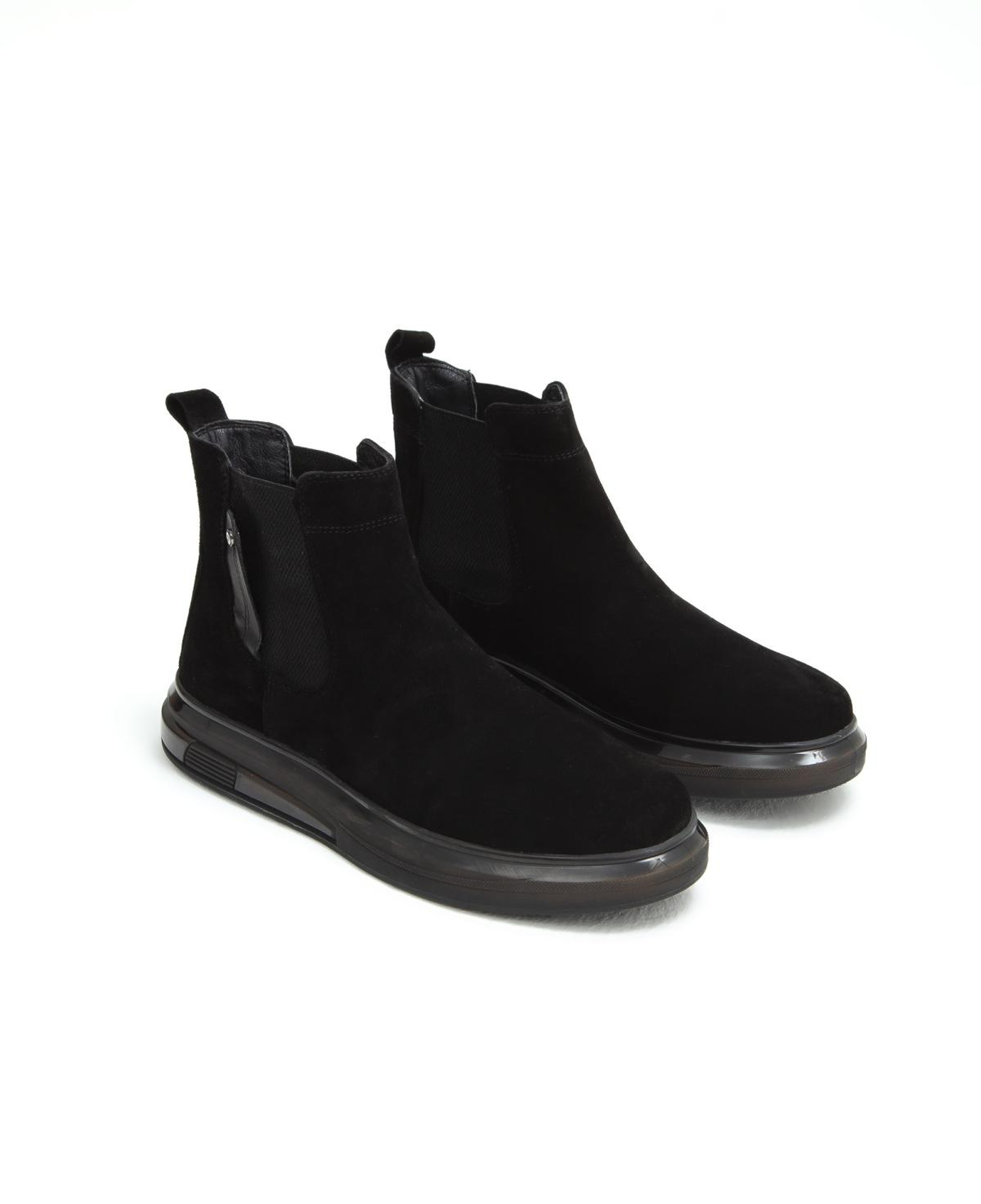 Tnc Sports Erkek Hakiki Deri Siyah Süet Casual Bot