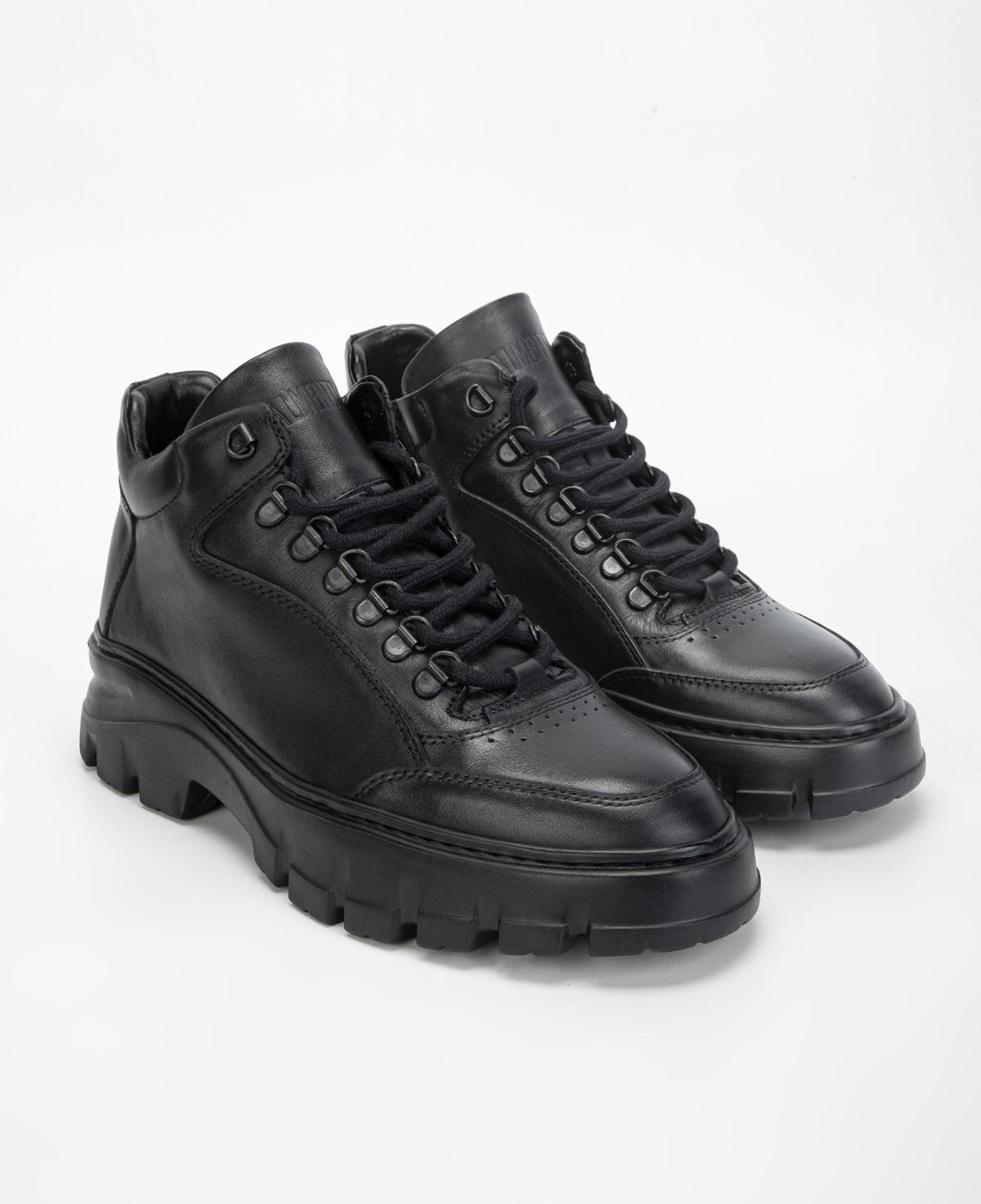 Valmenti Erkek Hakiki Deri Siyah Casual Bot