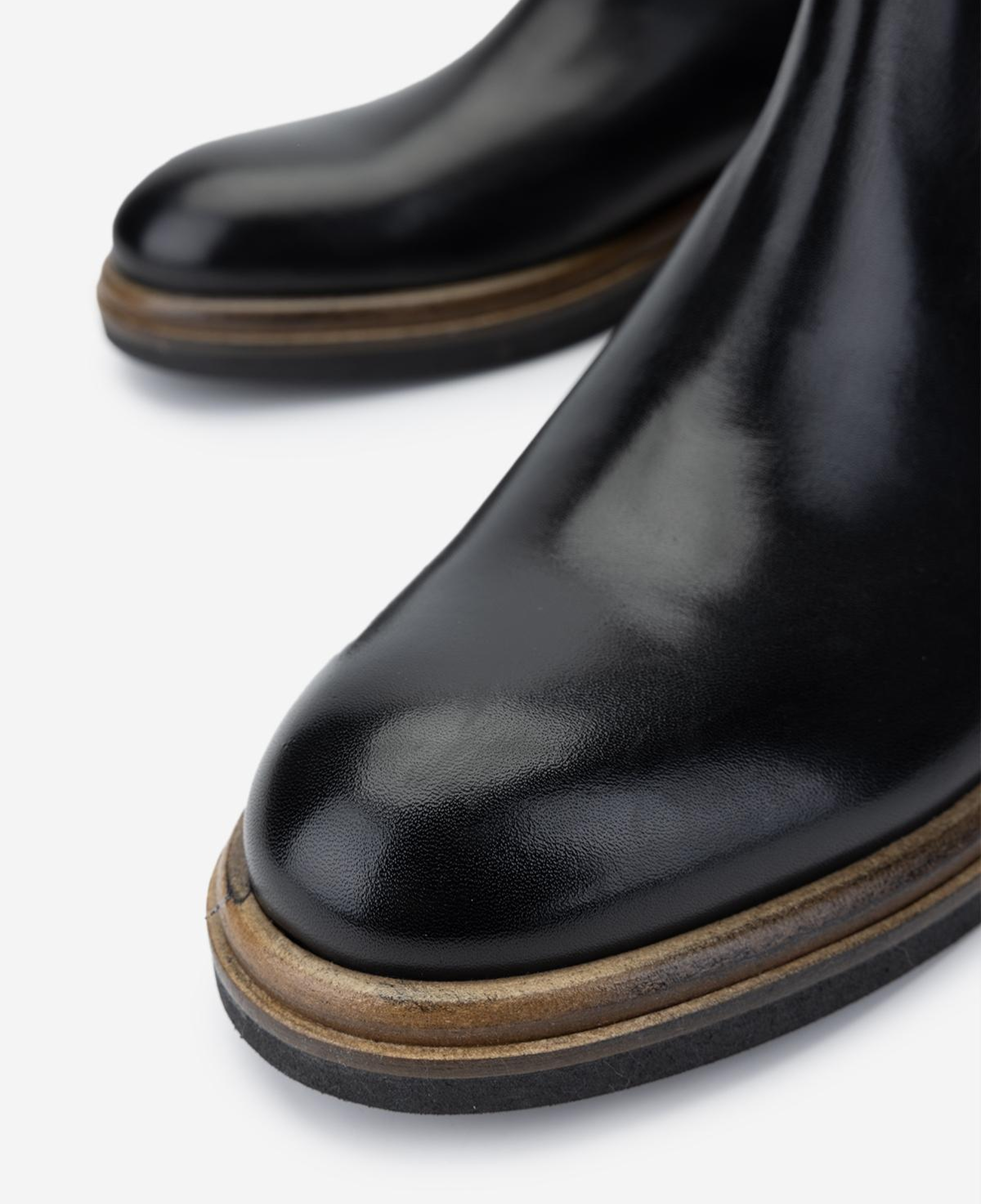 Valmenti Erkek Hakiki Deri Siyah Casual Bot