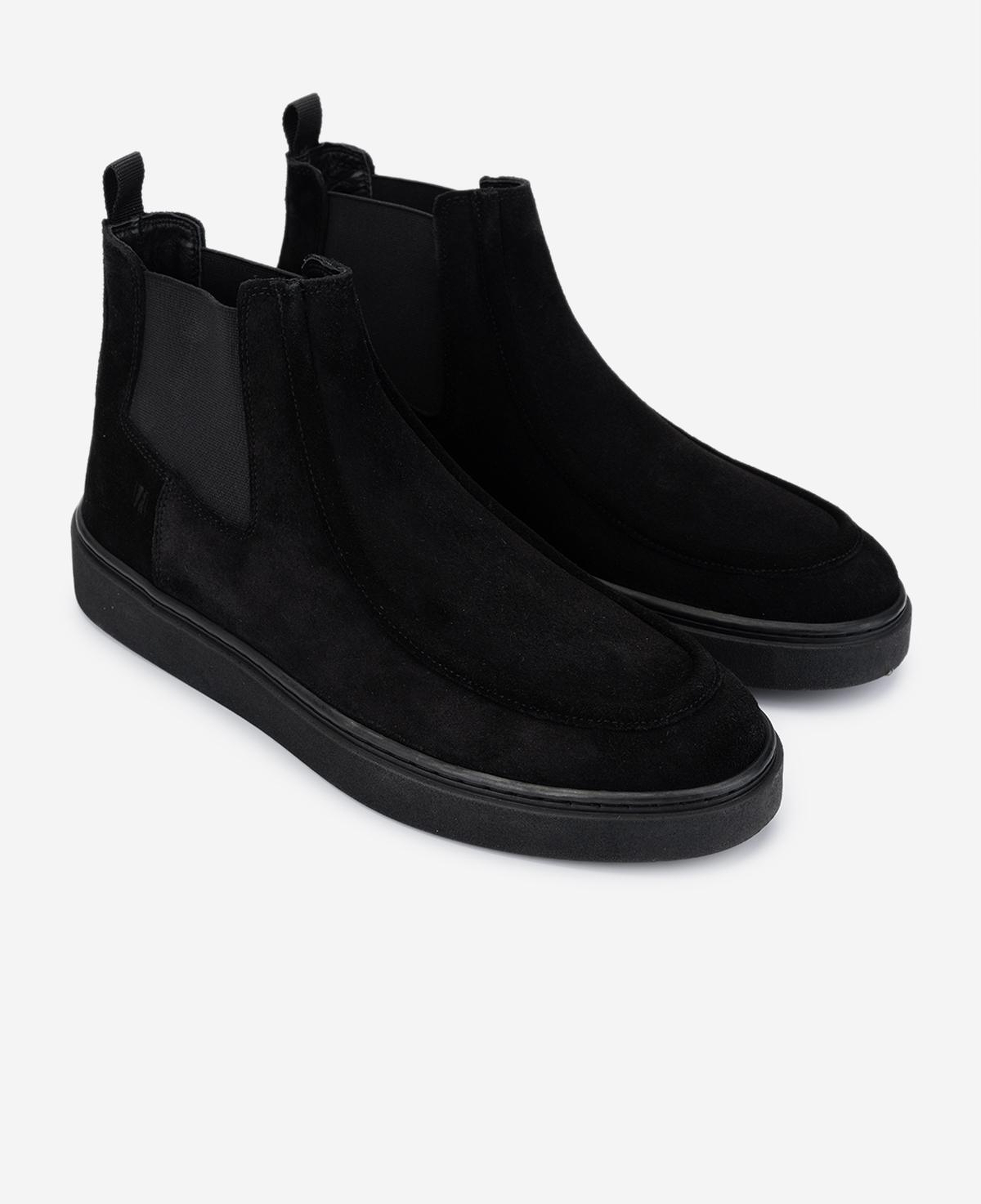 Valmenti Erkek Hakiki Deri Siyah Süet Casual Bot