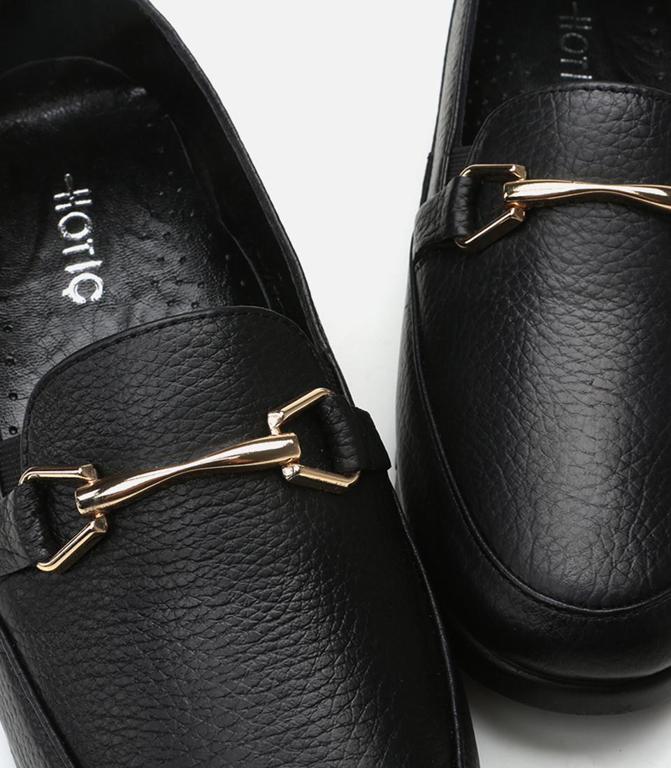 Kadın Deri Siyah Loafer