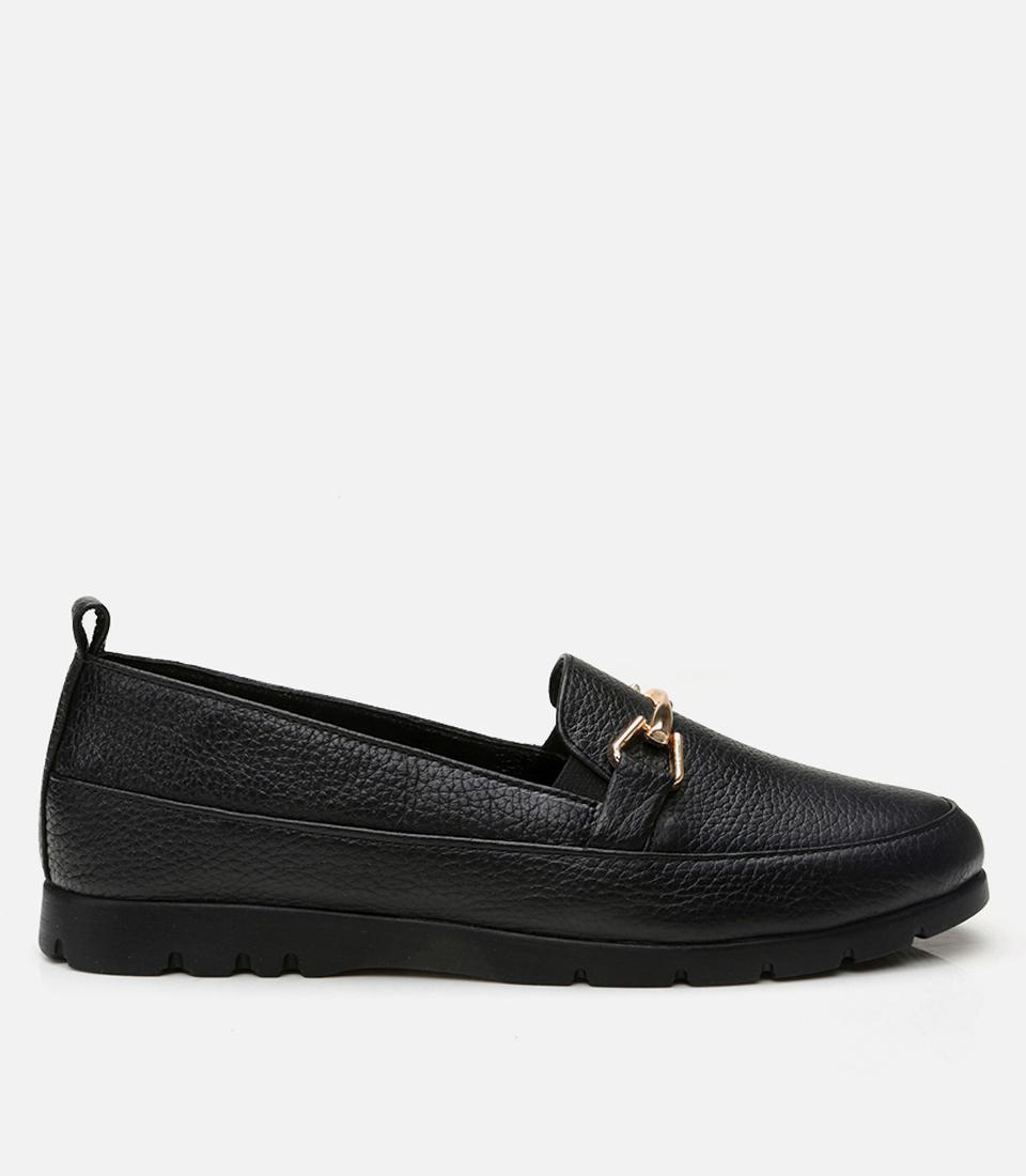 Kadın Deri Siyah Loafer