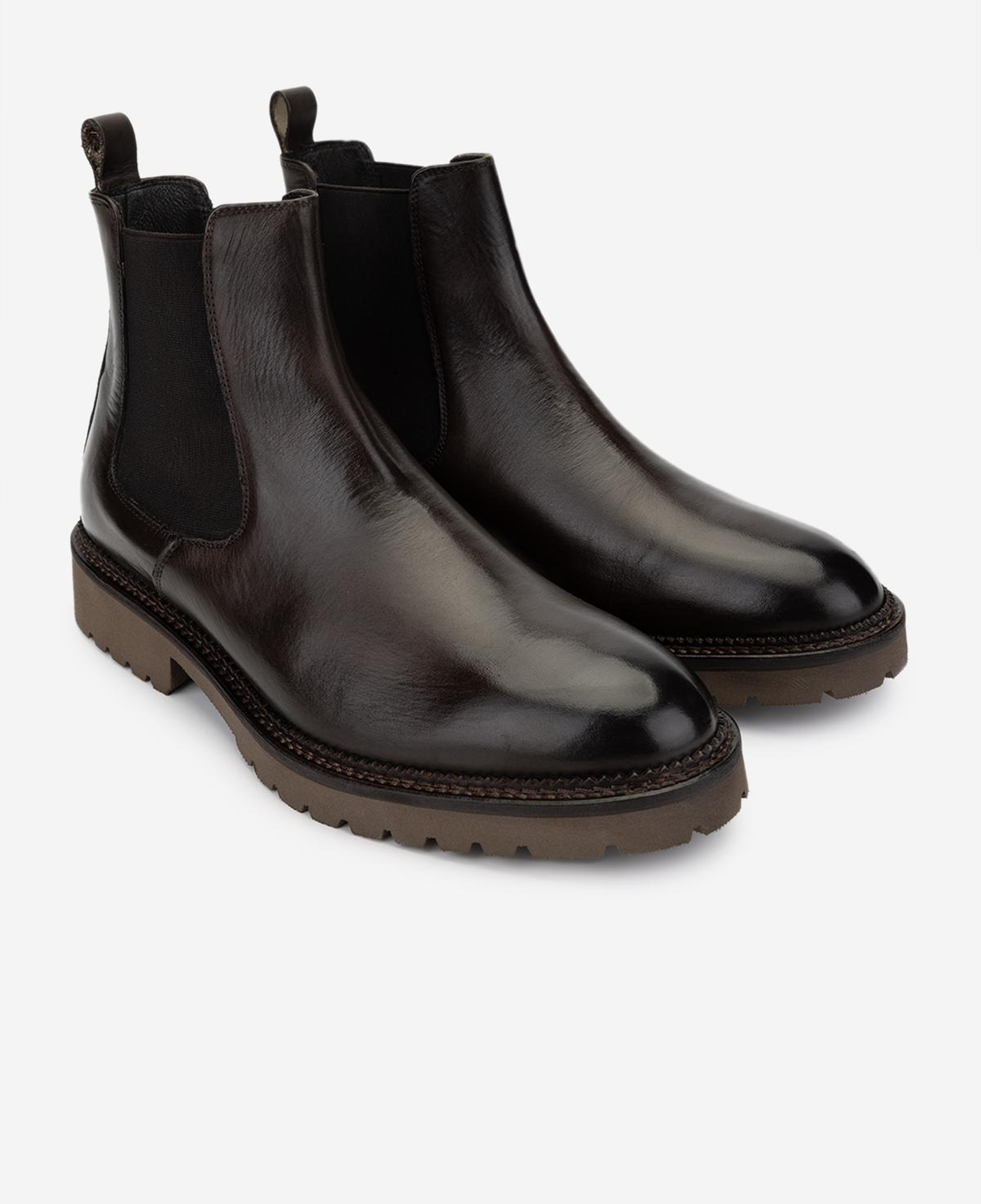 Valmenti Erkek Hakiki Deri Kahverengi Casual Bot