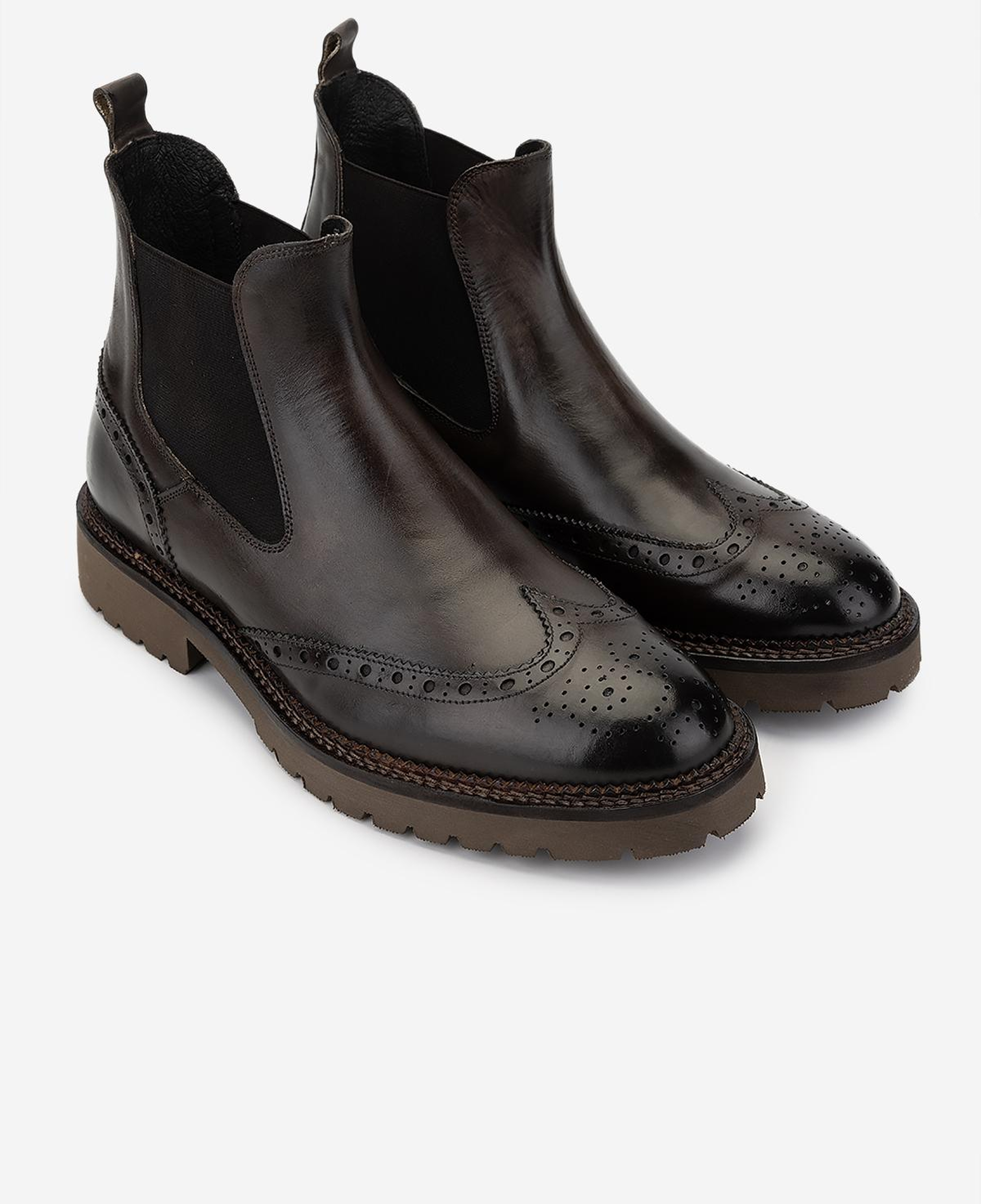 Valmenti Erkek Hakiki Deri Kahverengi Casual Bot