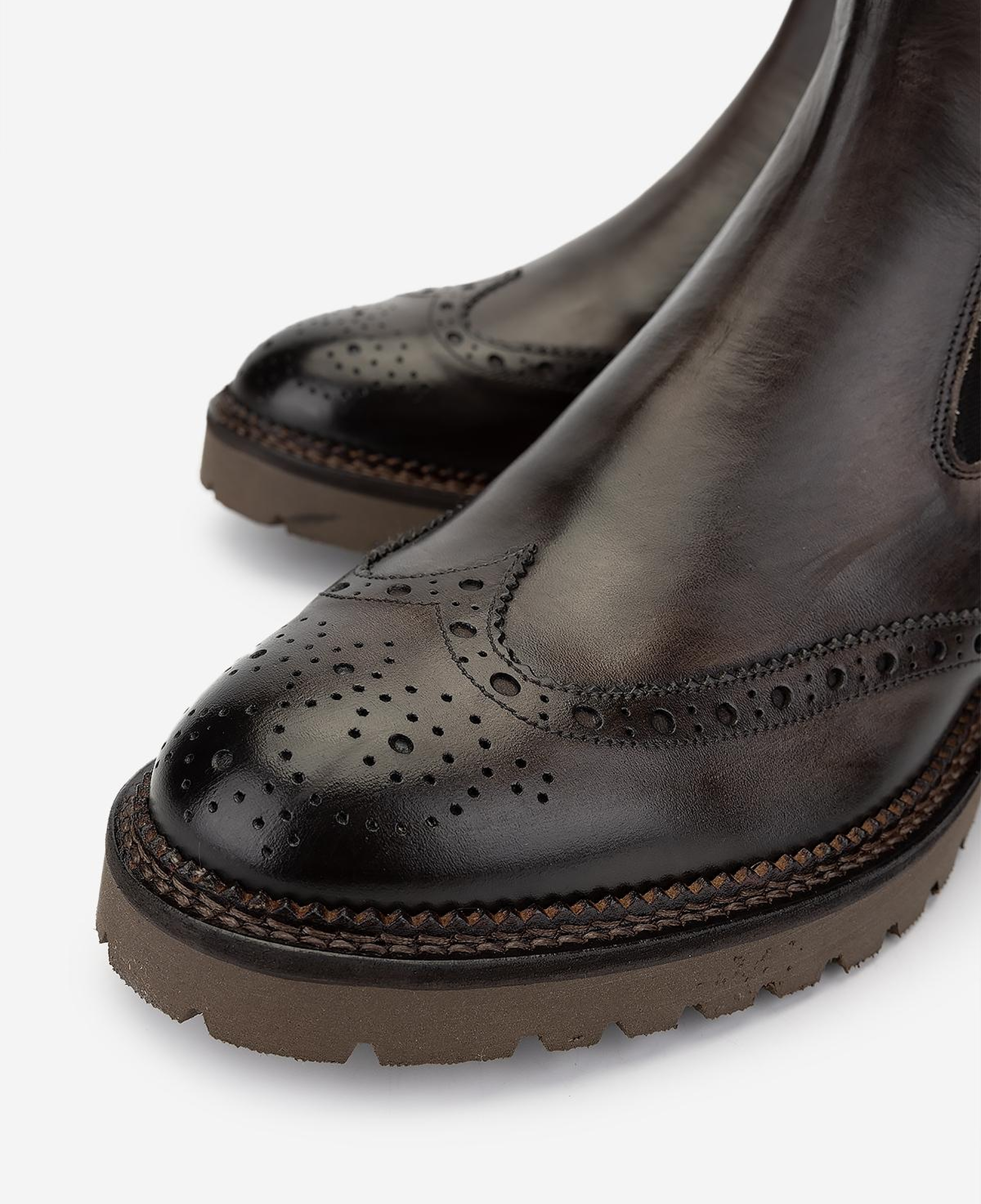 Valmenti Erkek Hakiki Deri Kahverengi Casual Bot