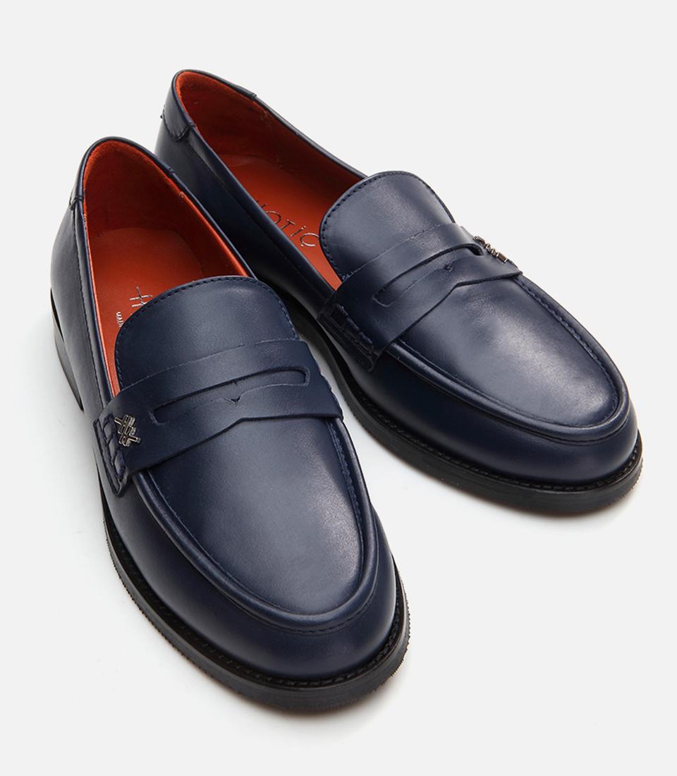 Kadın Deri Lacivert Loafer