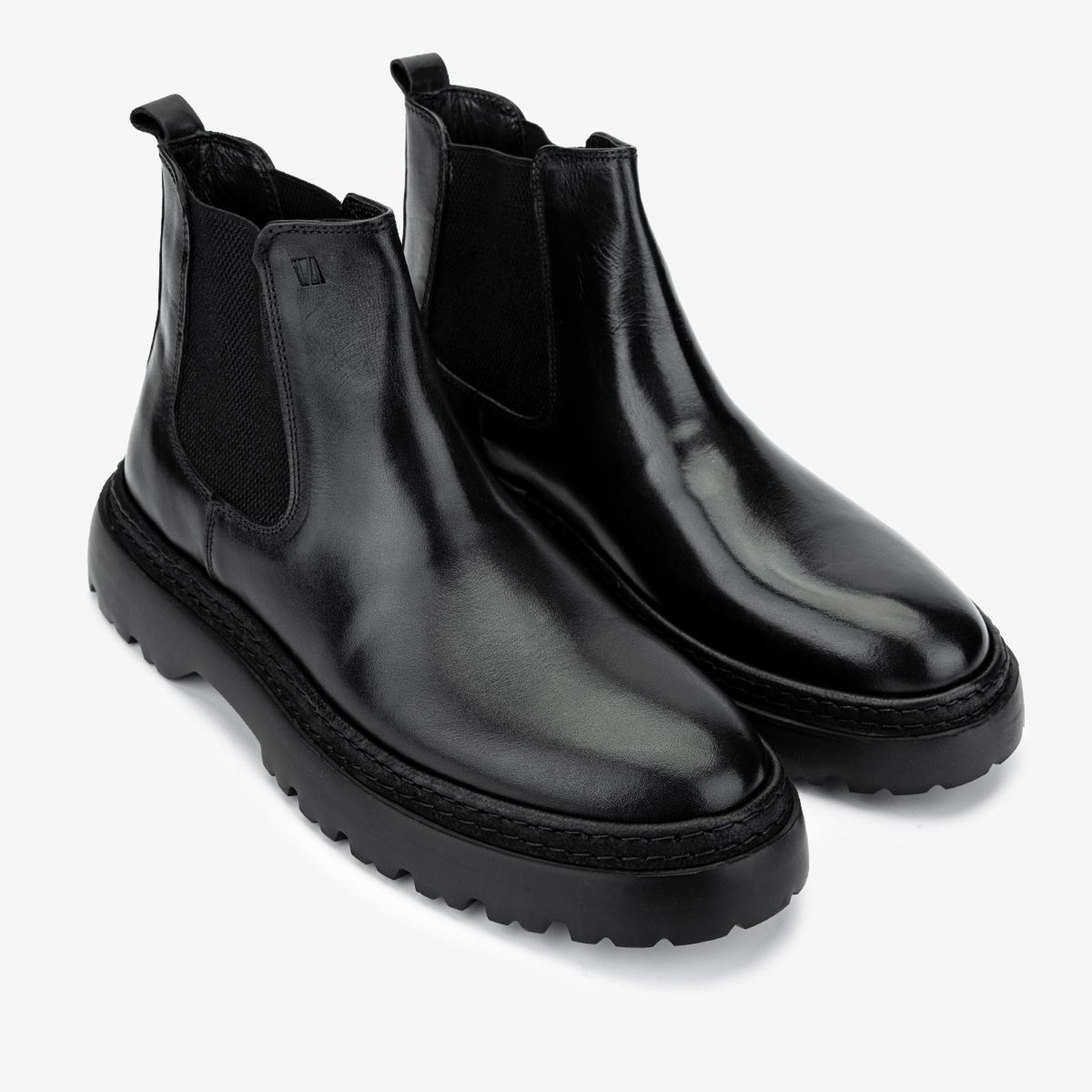 Valmenti Erkek Hakiki Deri Siyah Antik Casual Bot