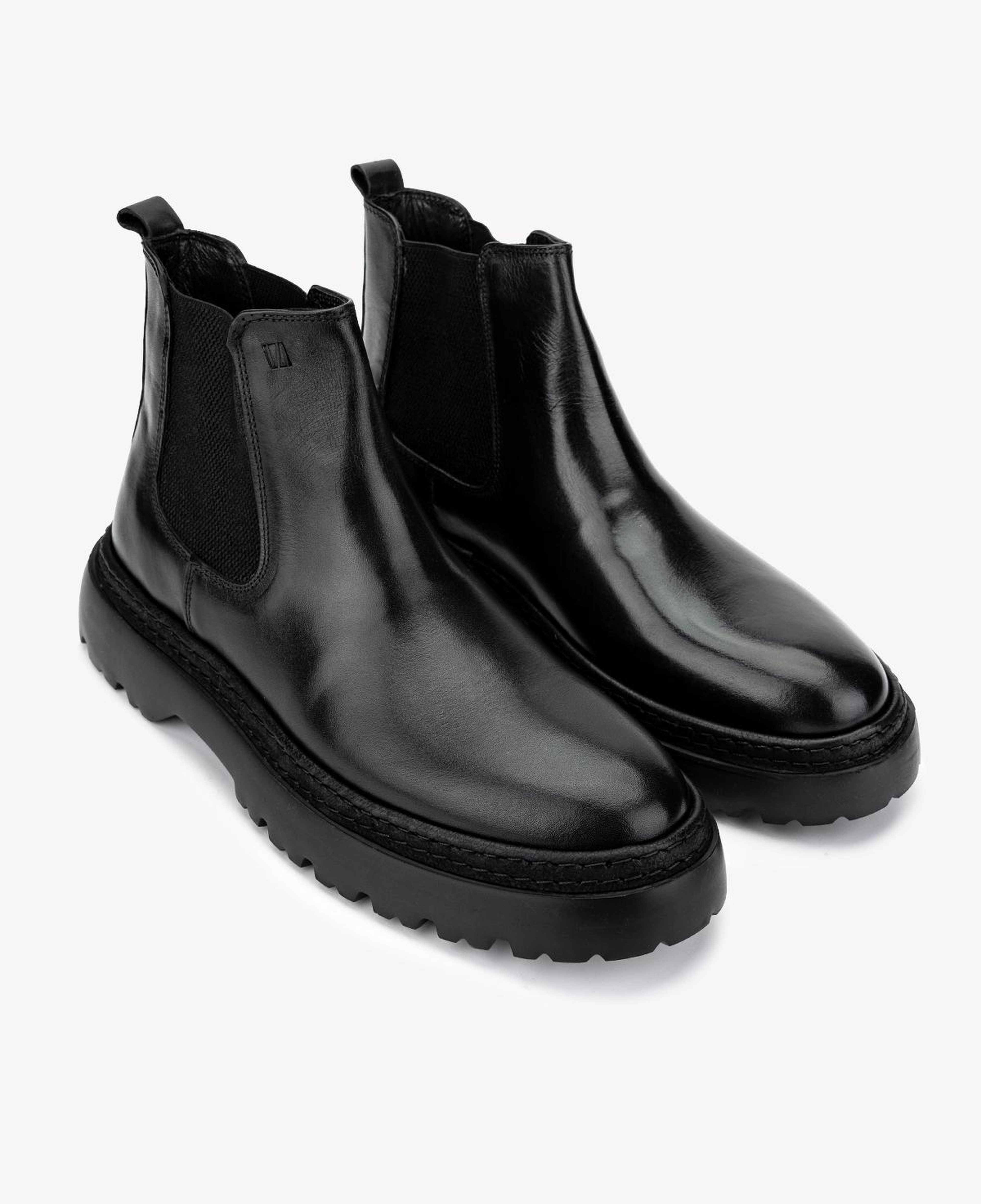 Valmenti Erkek Hakiki Deri Siyah Antik Casual Bot