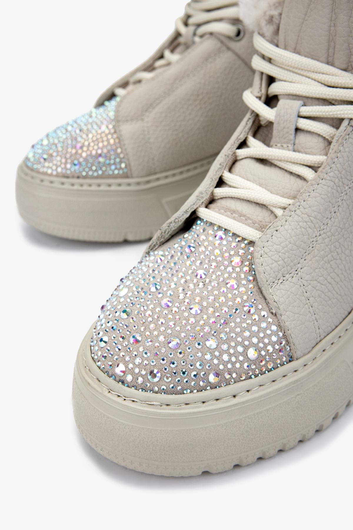 Valmenti Kadın Hakiki Deri Bej Düz Bot