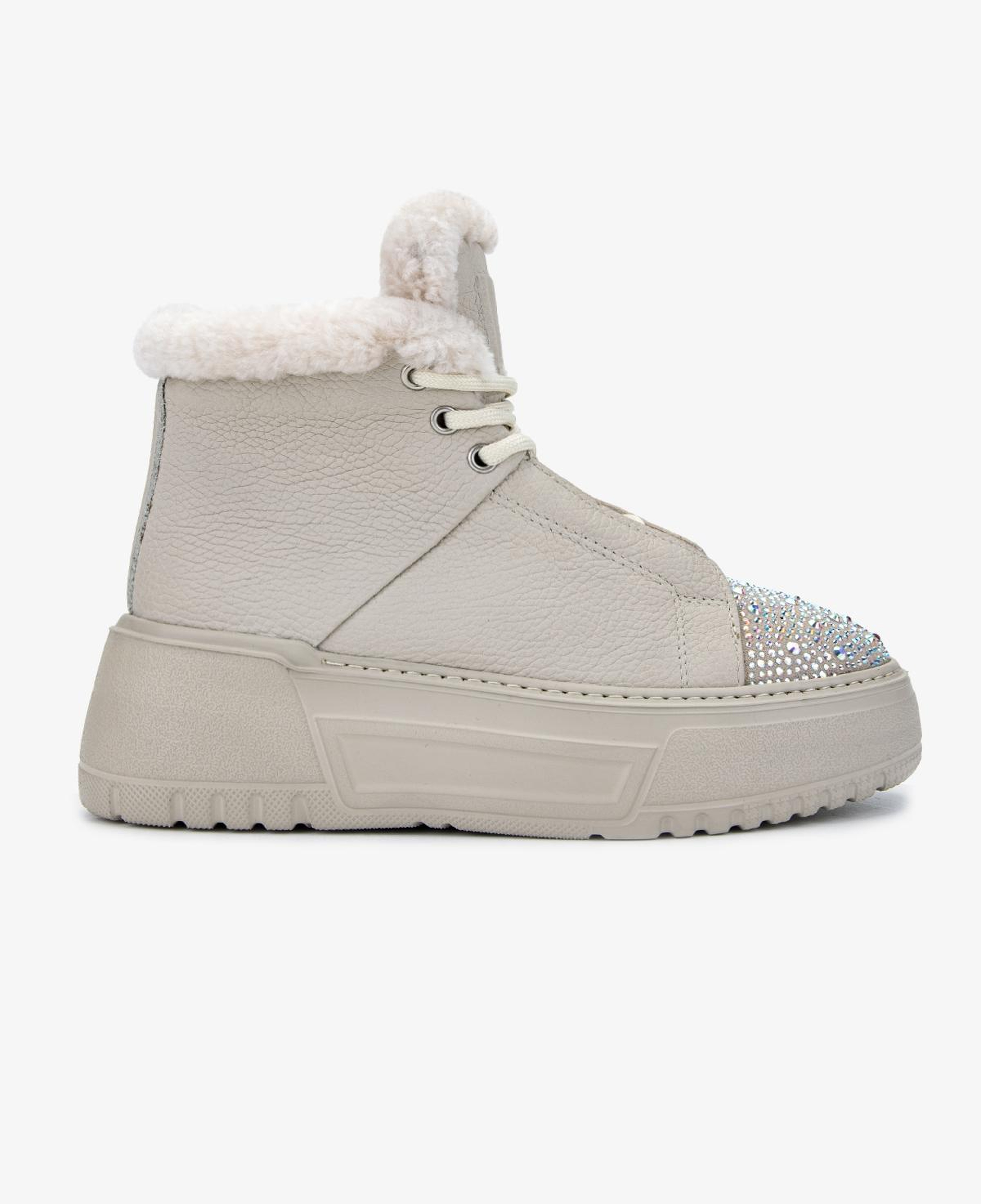 Valmenti Kadın Hakiki Deri Bej Düz Bot