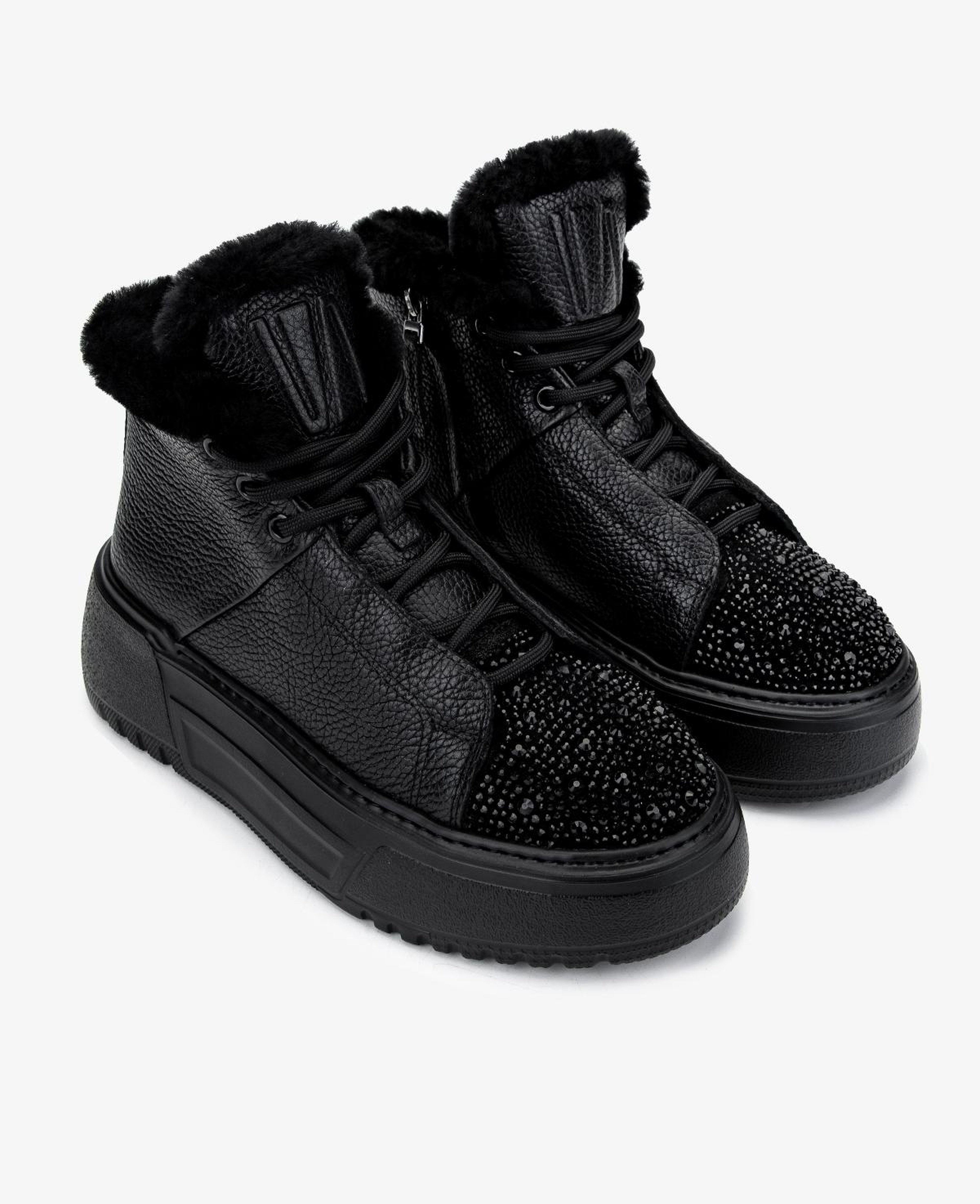 Valmenti Kadın Hakiki Deri Siyah Düz Bot