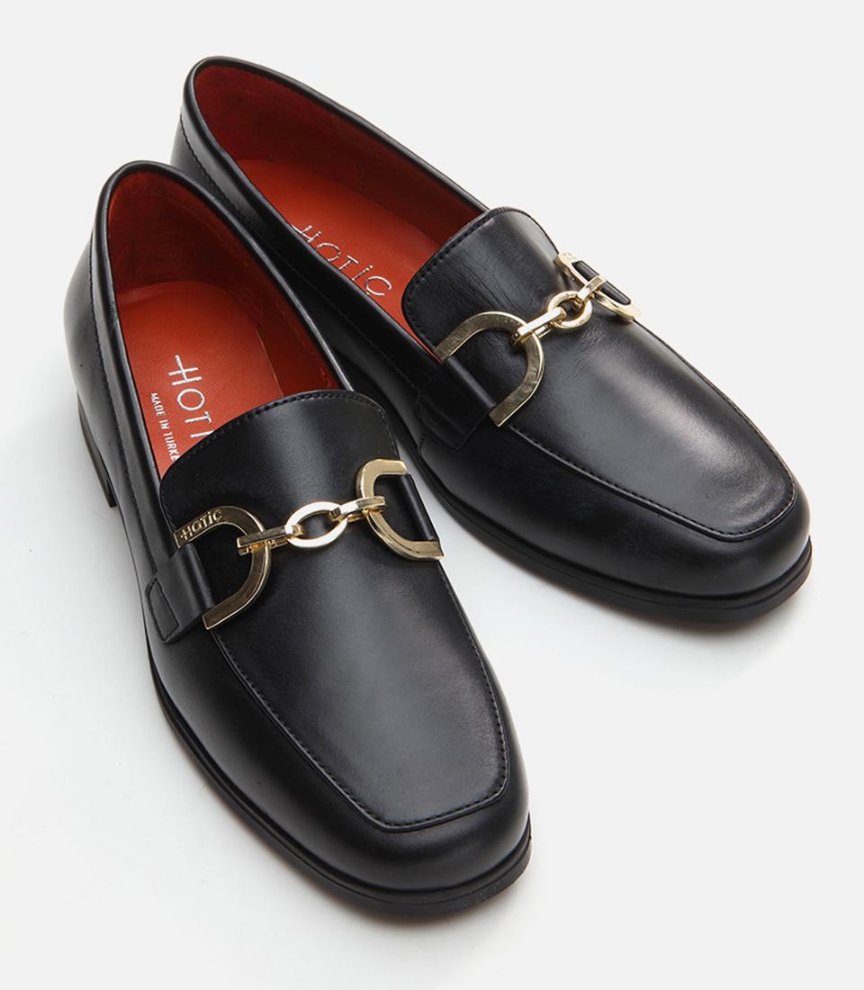 Kadın Deri Siyah Loafer