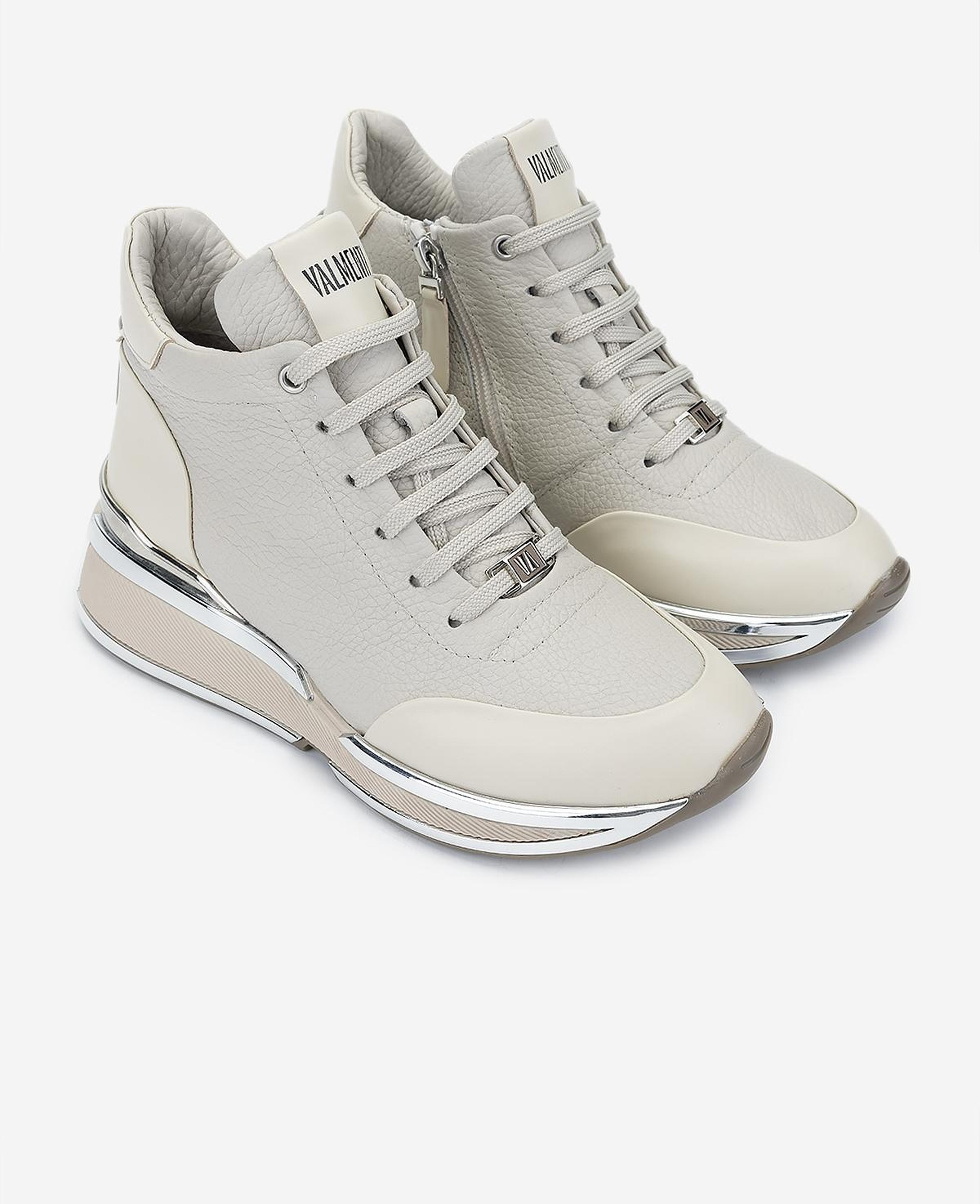 Valmenti Kadın Hakiki Deri Bej Düz Bot