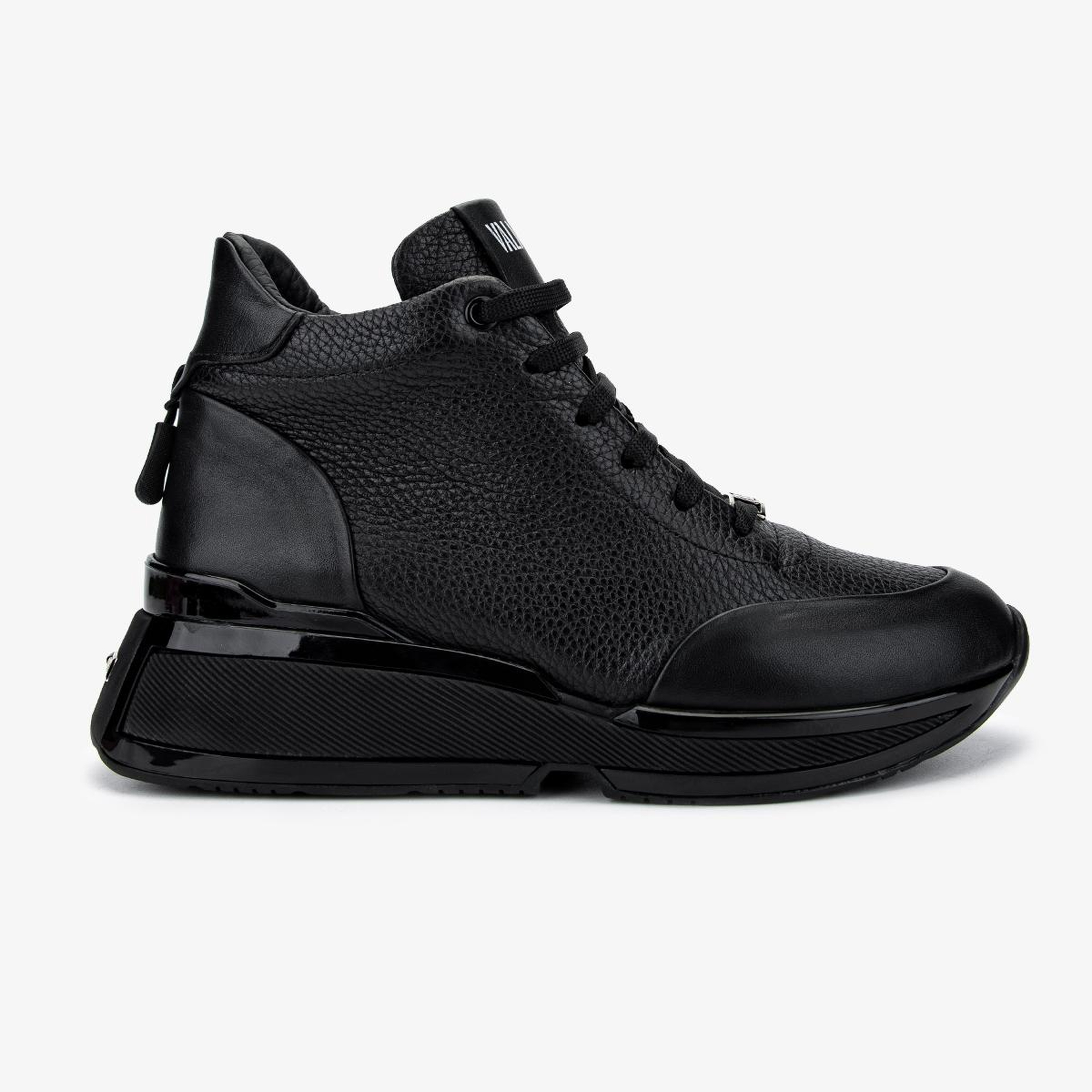 Valmenti Kadın Hakiki Deri Siyah Düz Bot