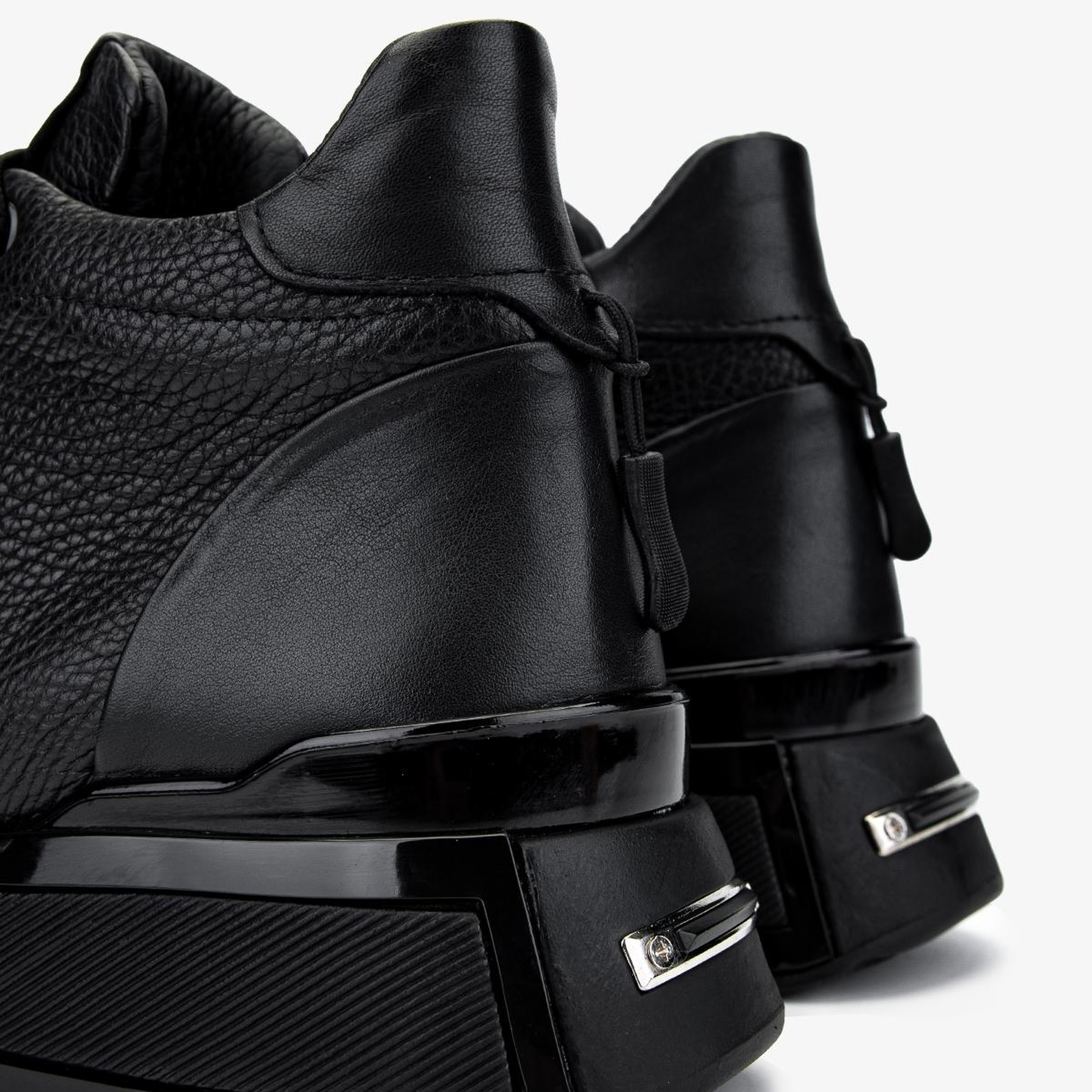 Valmenti Kadın Hakiki Deri Siyah Düz Bot