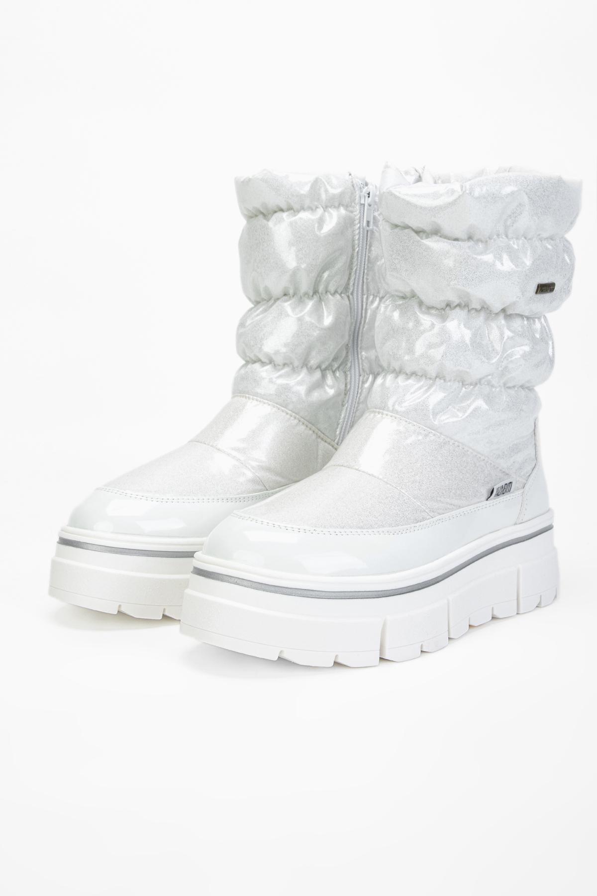 Othree Kadın Deri & Tekstil Beyaz Kar Botu