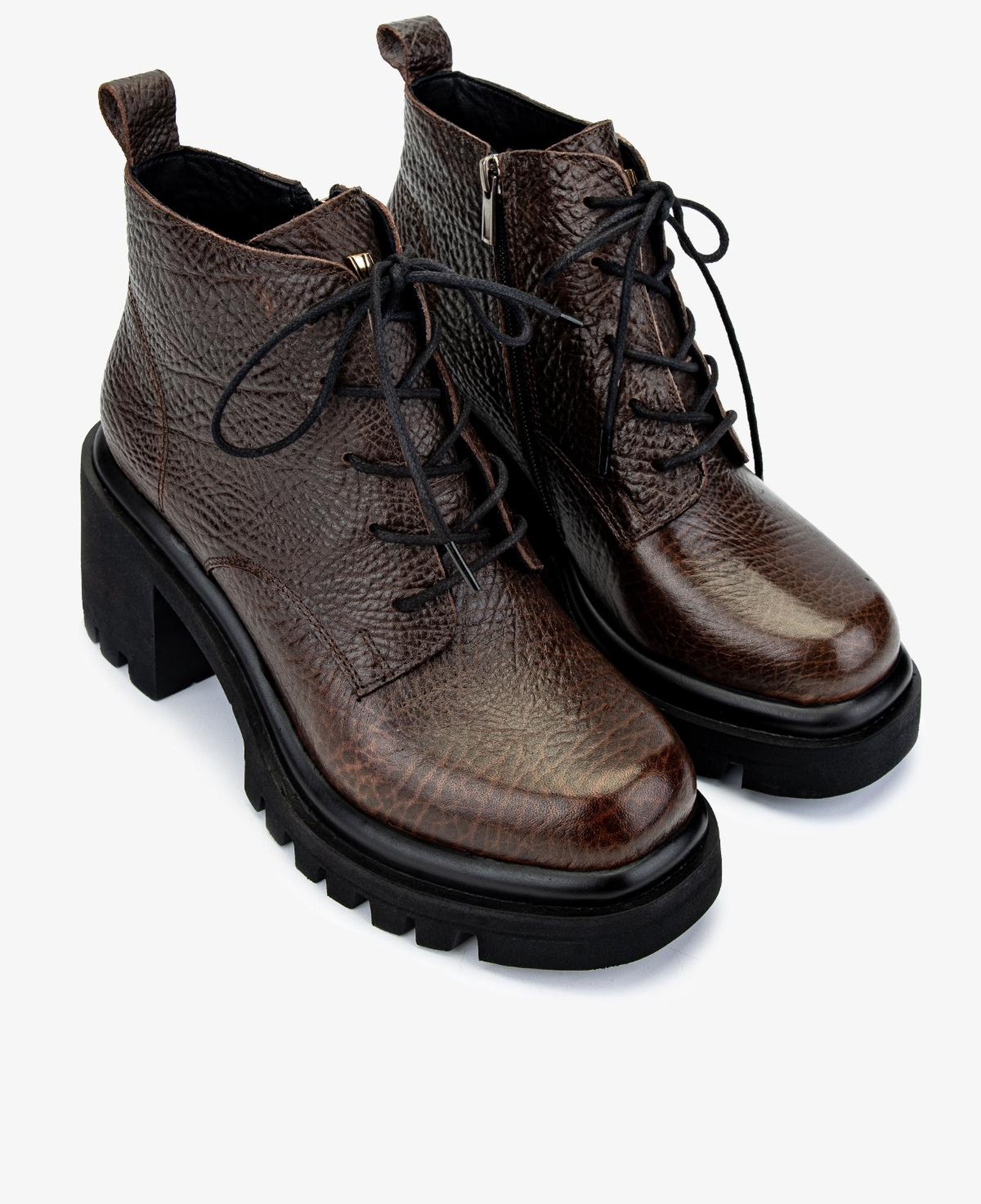 Valmenti Kadın Hakiki Deri Kahverengi Topuklu Bot