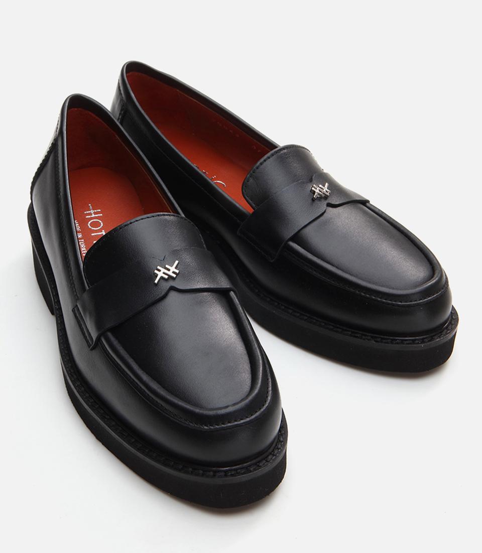 Kadın Deri Siyah Loafer