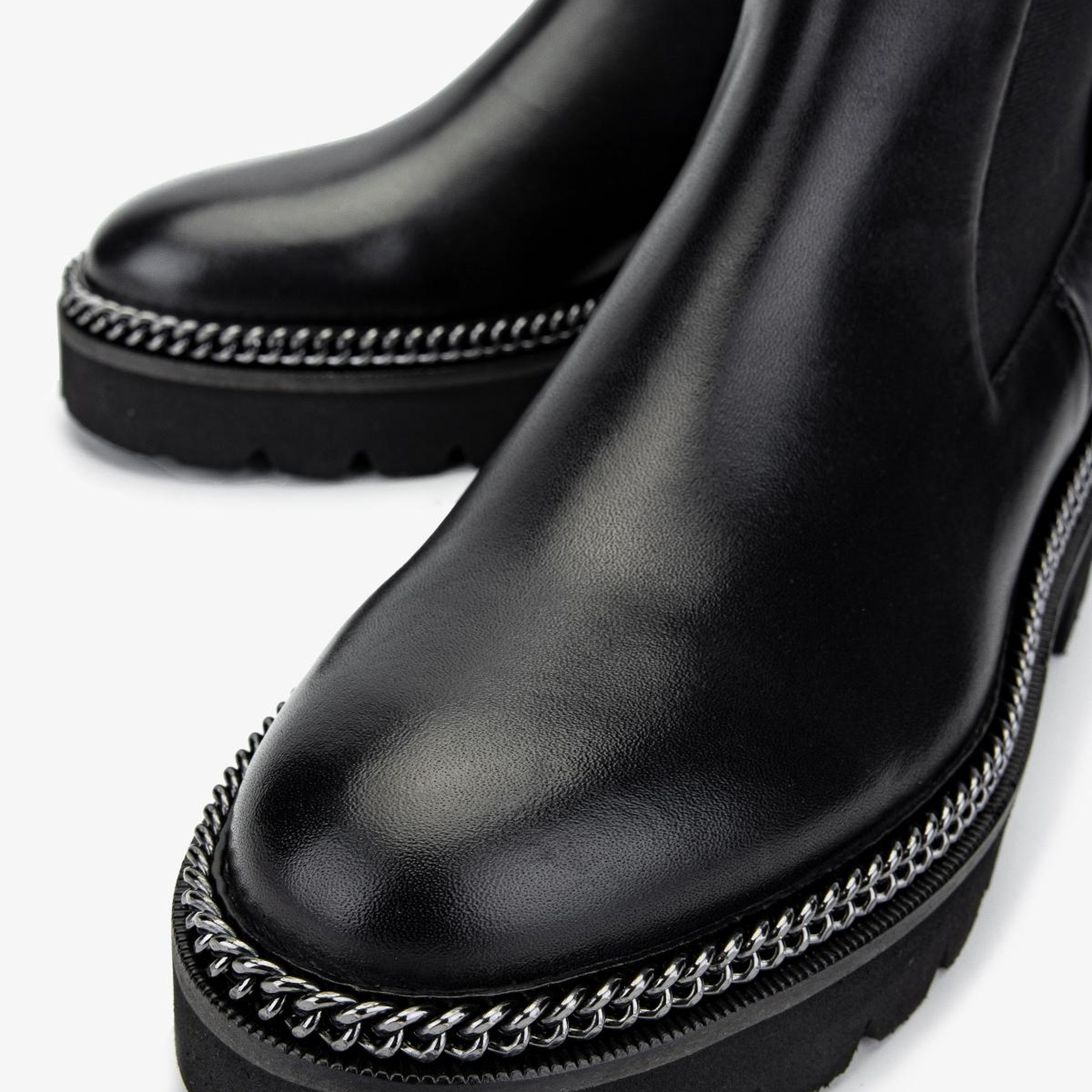 Valmenti Kadın Hakiki Deri Siyah Düz Bot