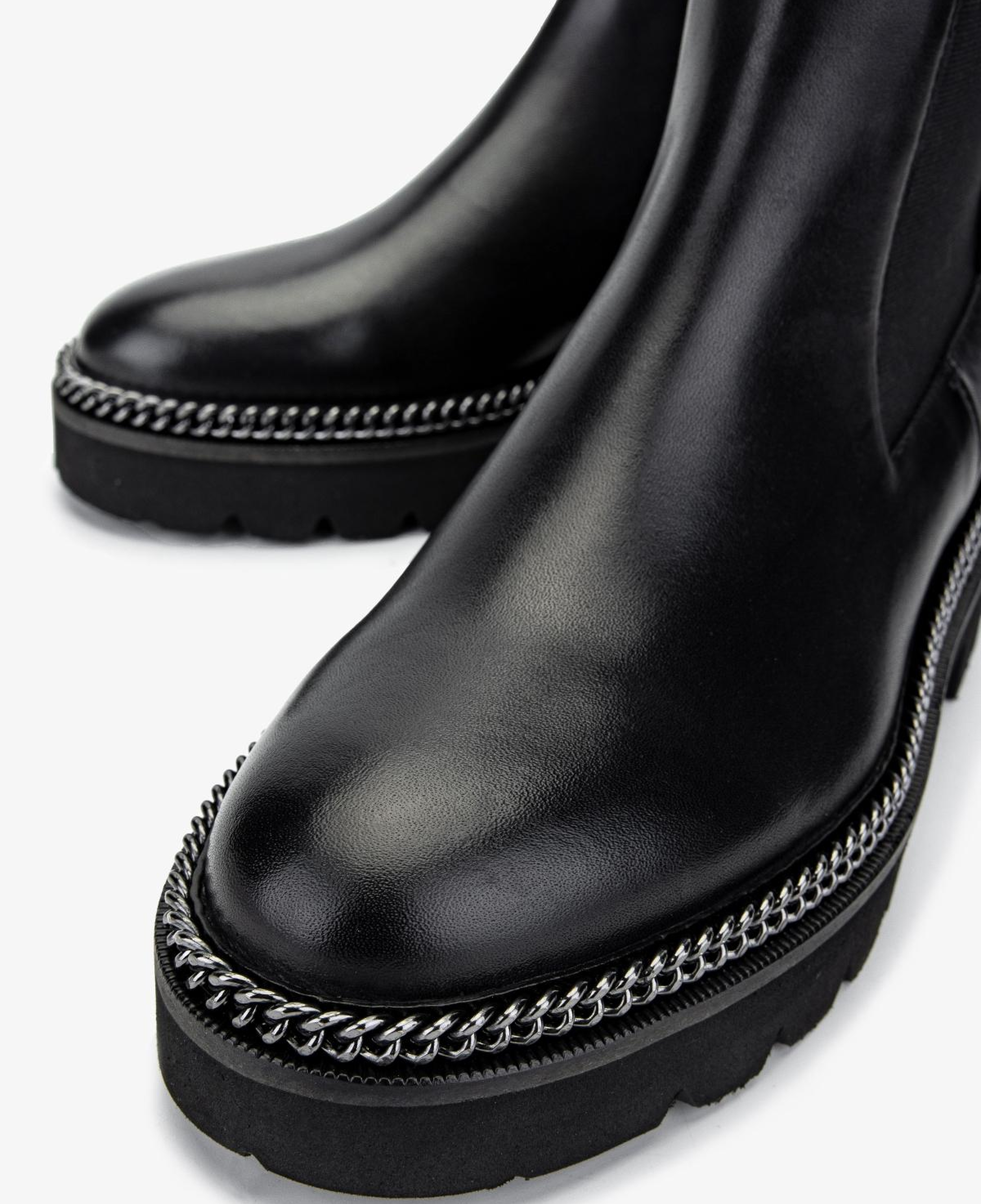 Valmenti Kadın Hakiki Deri Siyah Düz Bot