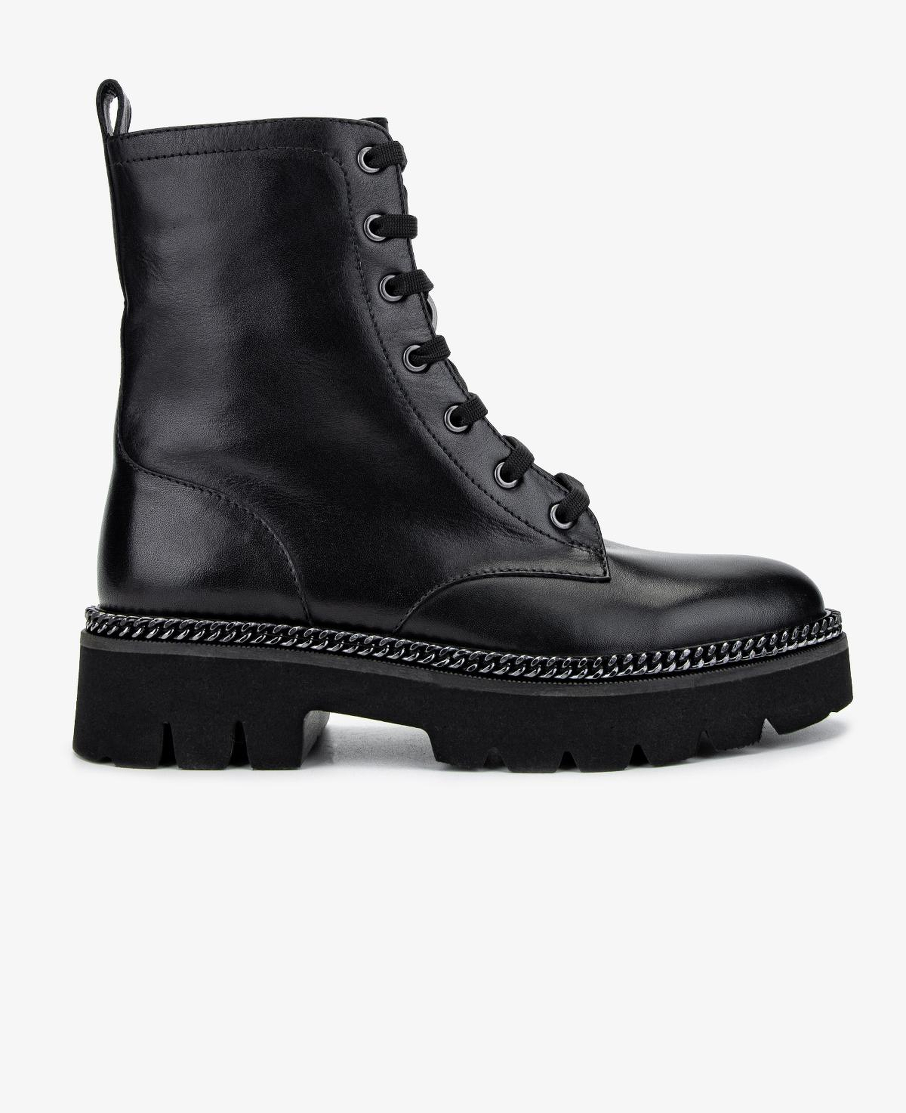 Valmenti Kadın Hakiki Deri Siyah Düz Bot