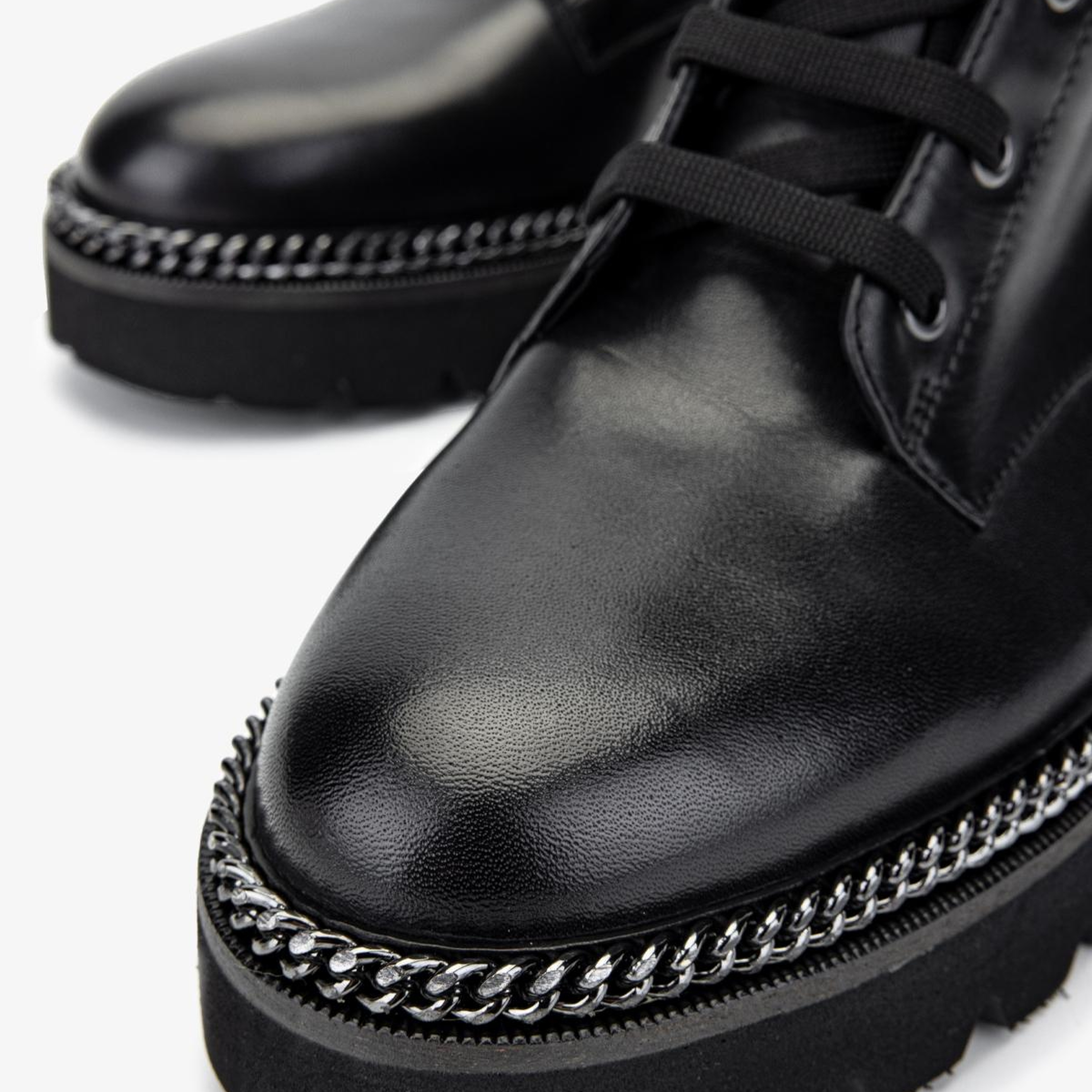 Valmenti Kadın Hakiki Deri Siyah Düz Bot