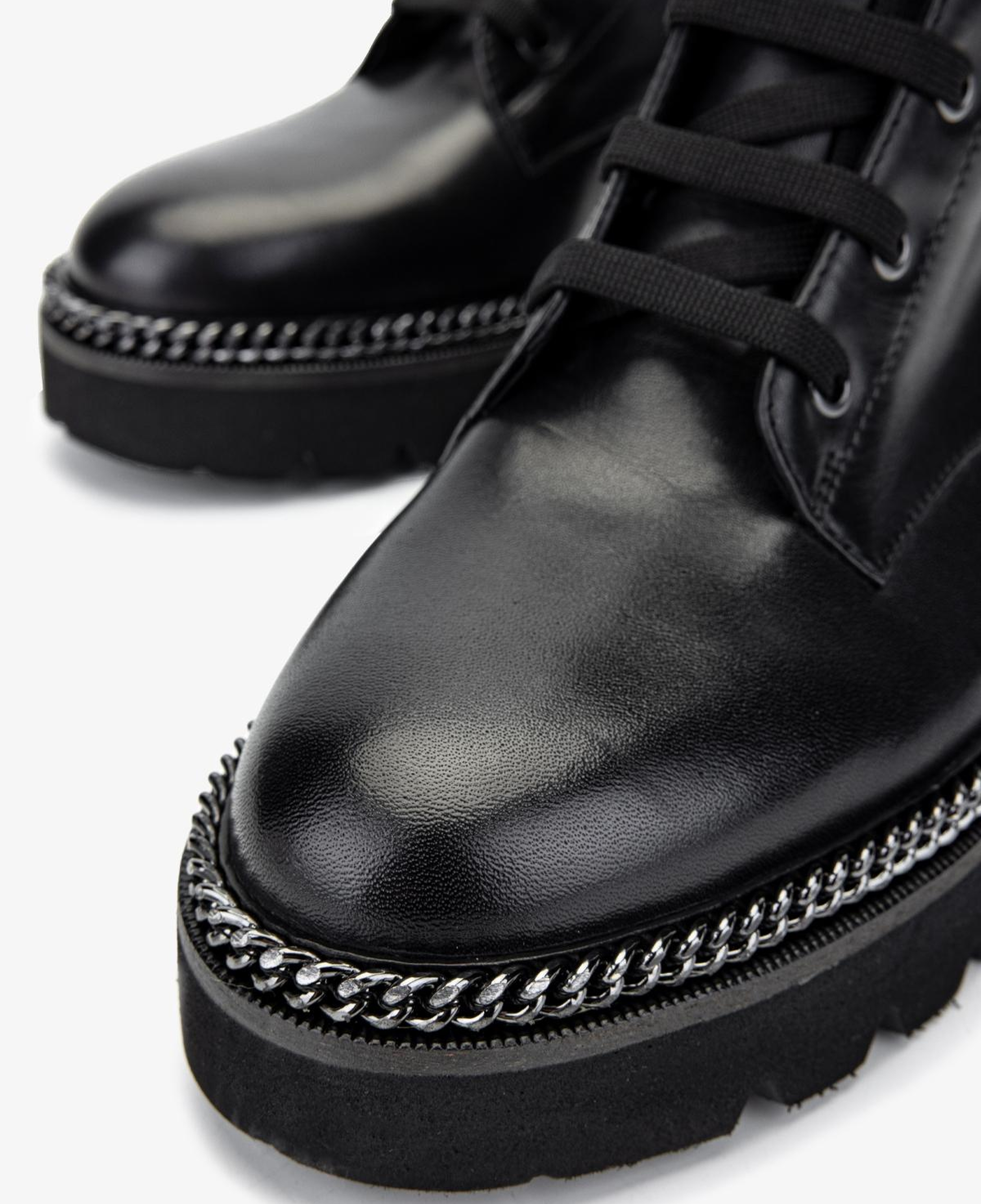 Valmenti Kadın Hakiki Deri Siyah Düz Bot