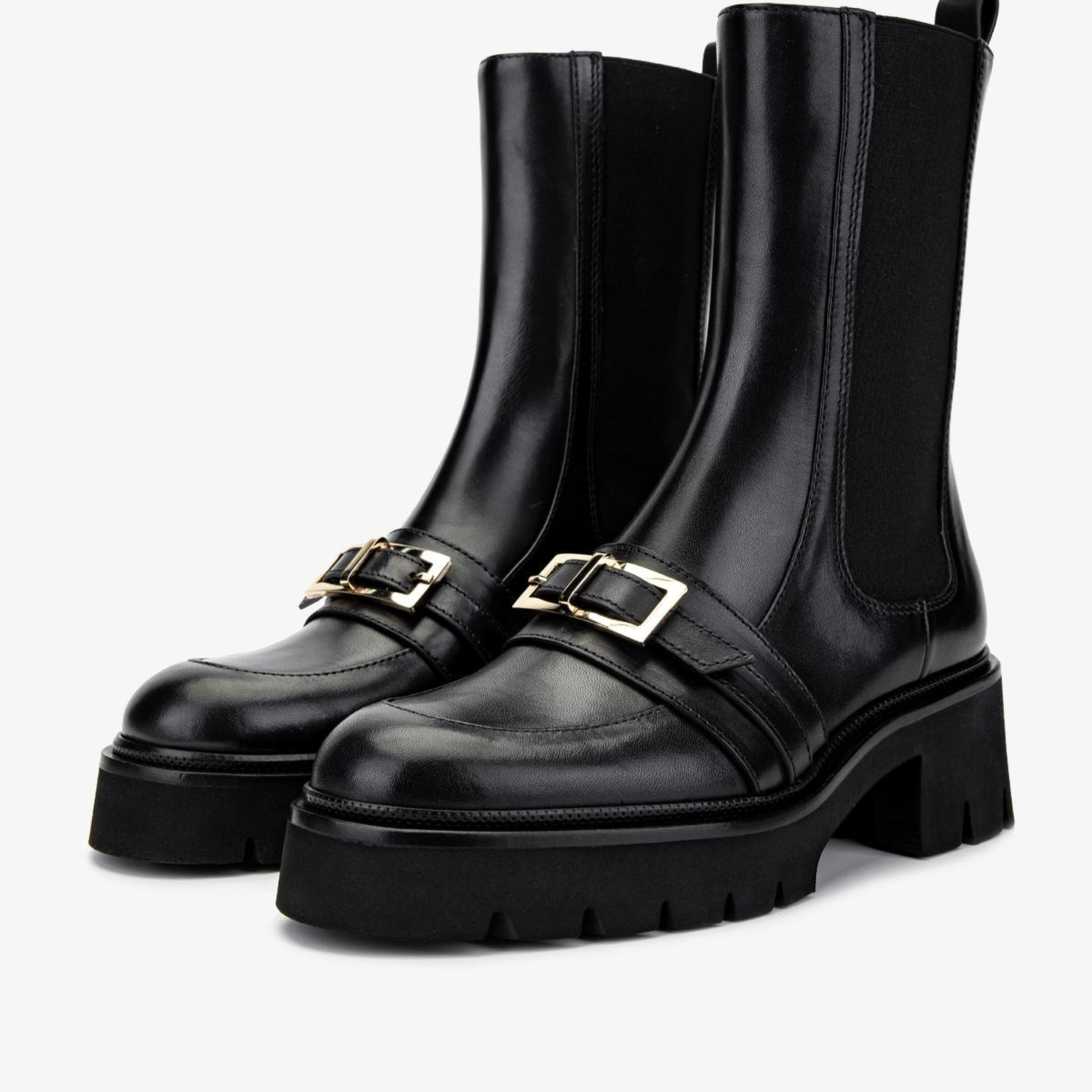 Valmenti Kadın Hakiki Deri Siyah Topuklu Bot