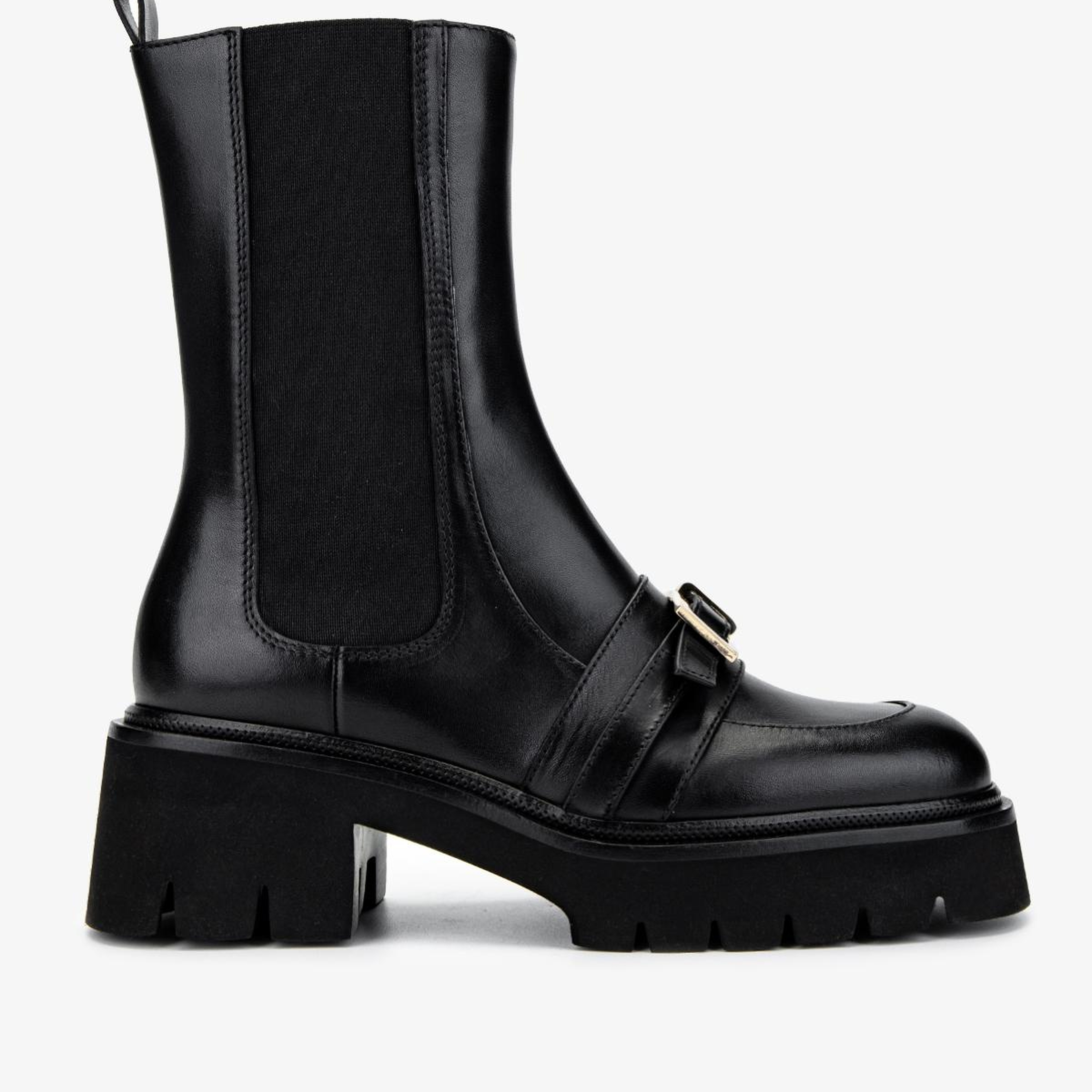 Valmenti Kadın Hakiki Deri Siyah Topuklu Bot