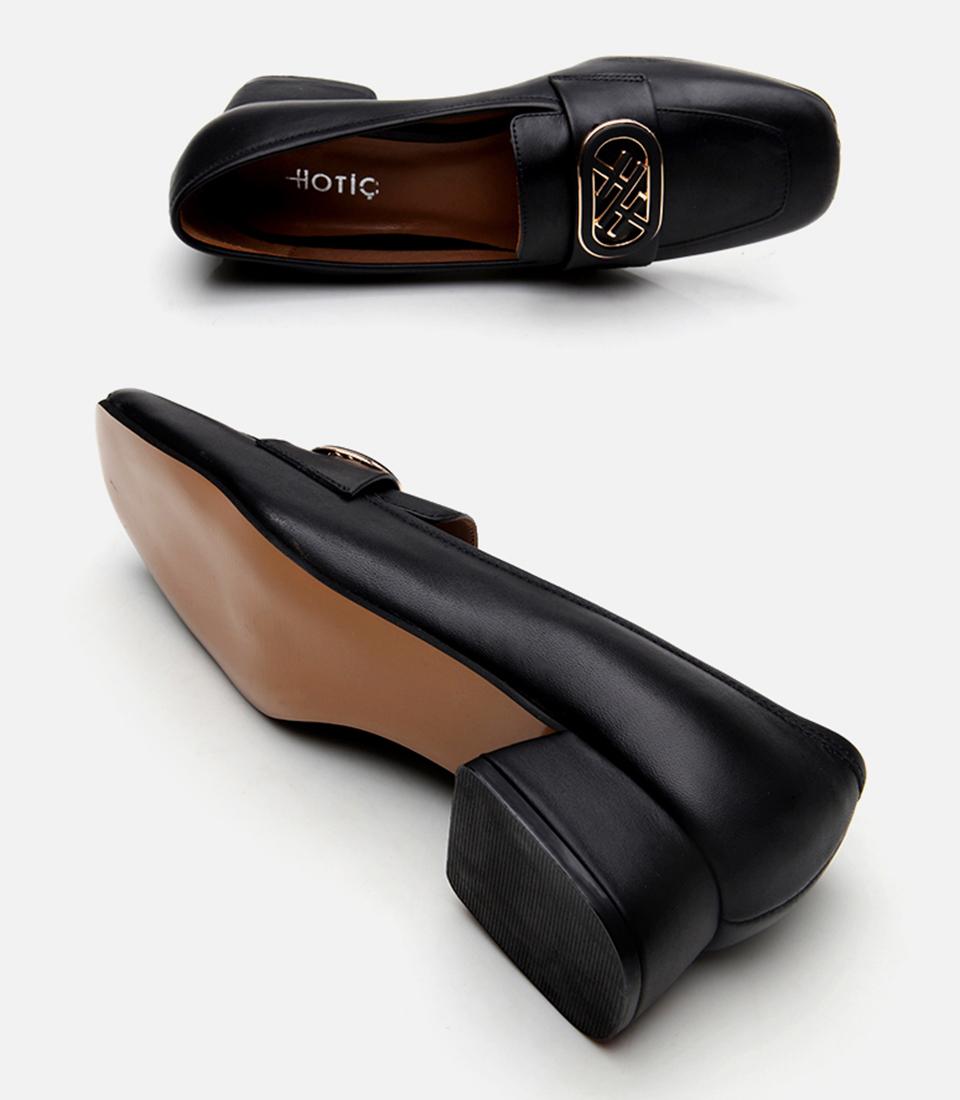 Kadın Deri Siyah Loafer