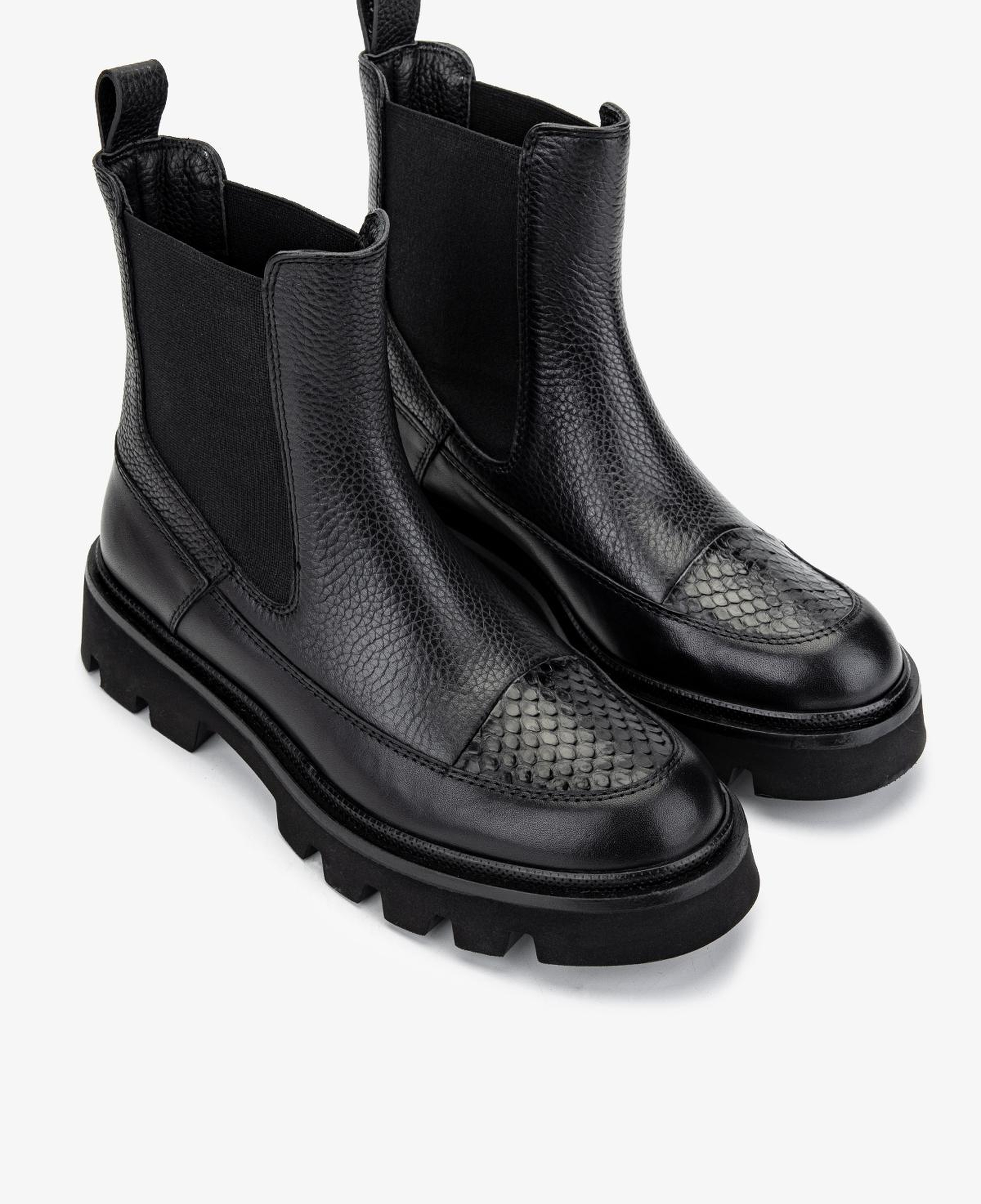 Valmenti Kadın Hakiki Deri Siyah Düz Bot