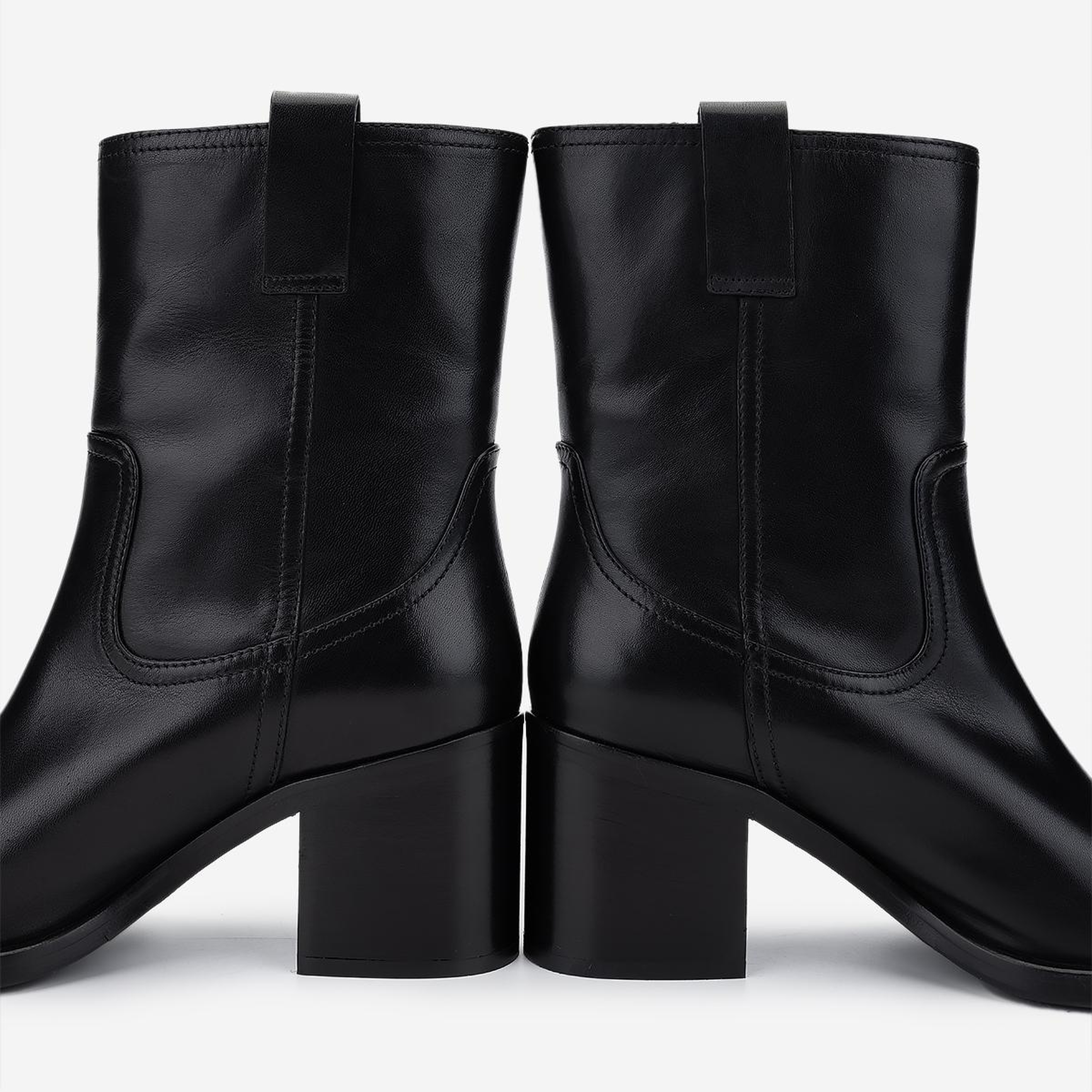 Valmenti Kadın Hakiki Deri Siyah Topuklu Bot