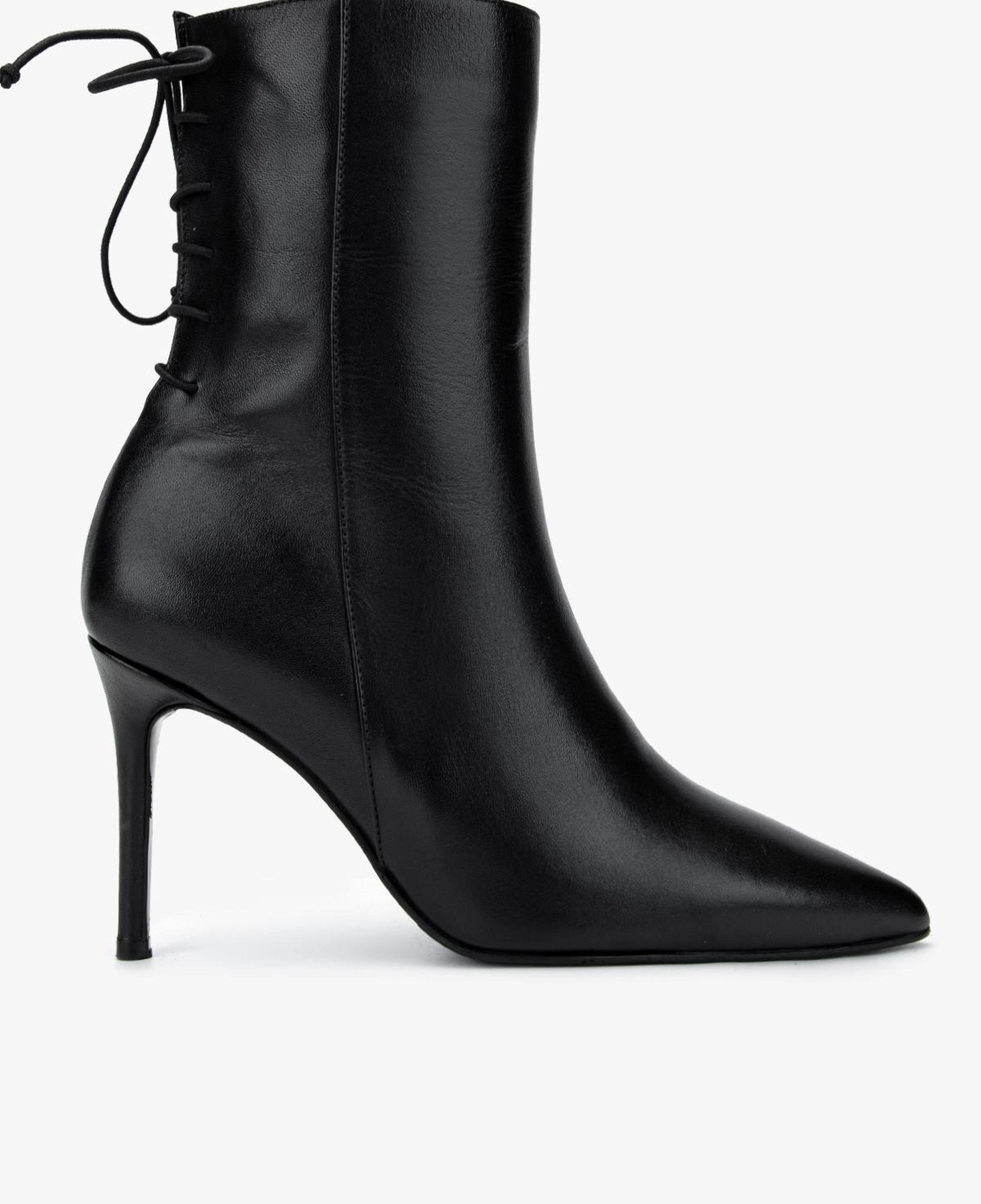 Valmenti Kadın Hakiki Deri Siyah Topuklu Bot