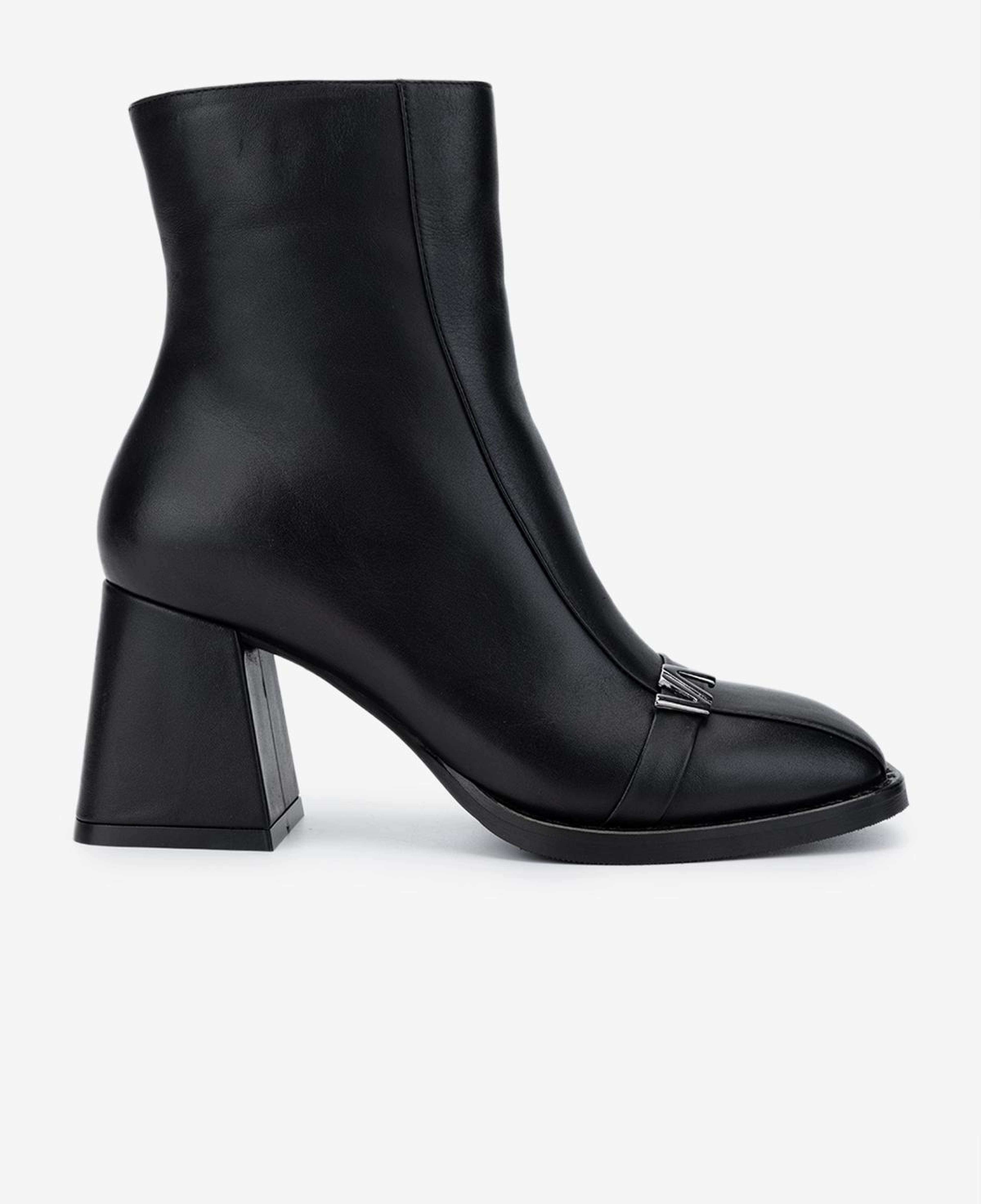 Valmenti Kadın Hakiki Deri Siyah Topuklu Bot